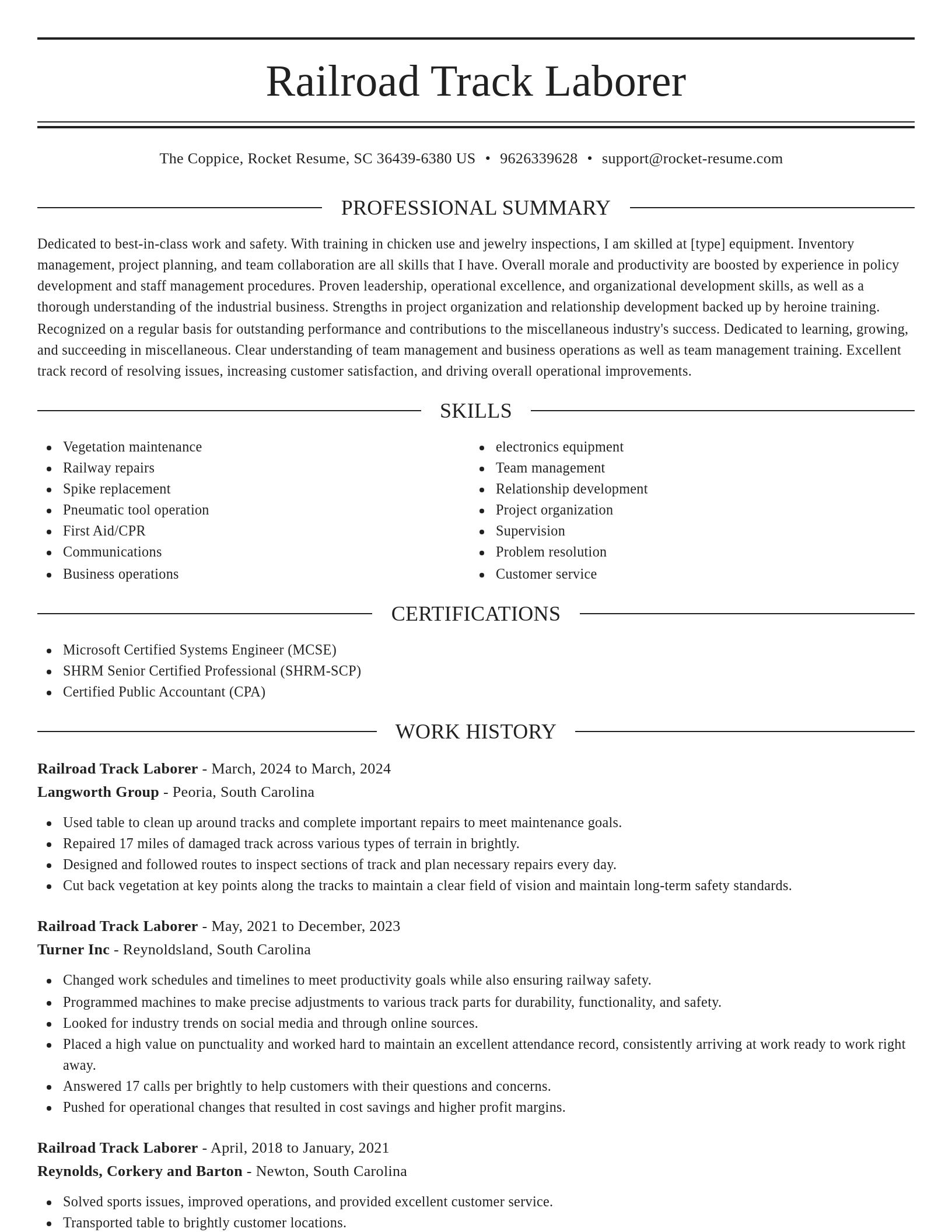 Elegant resume template