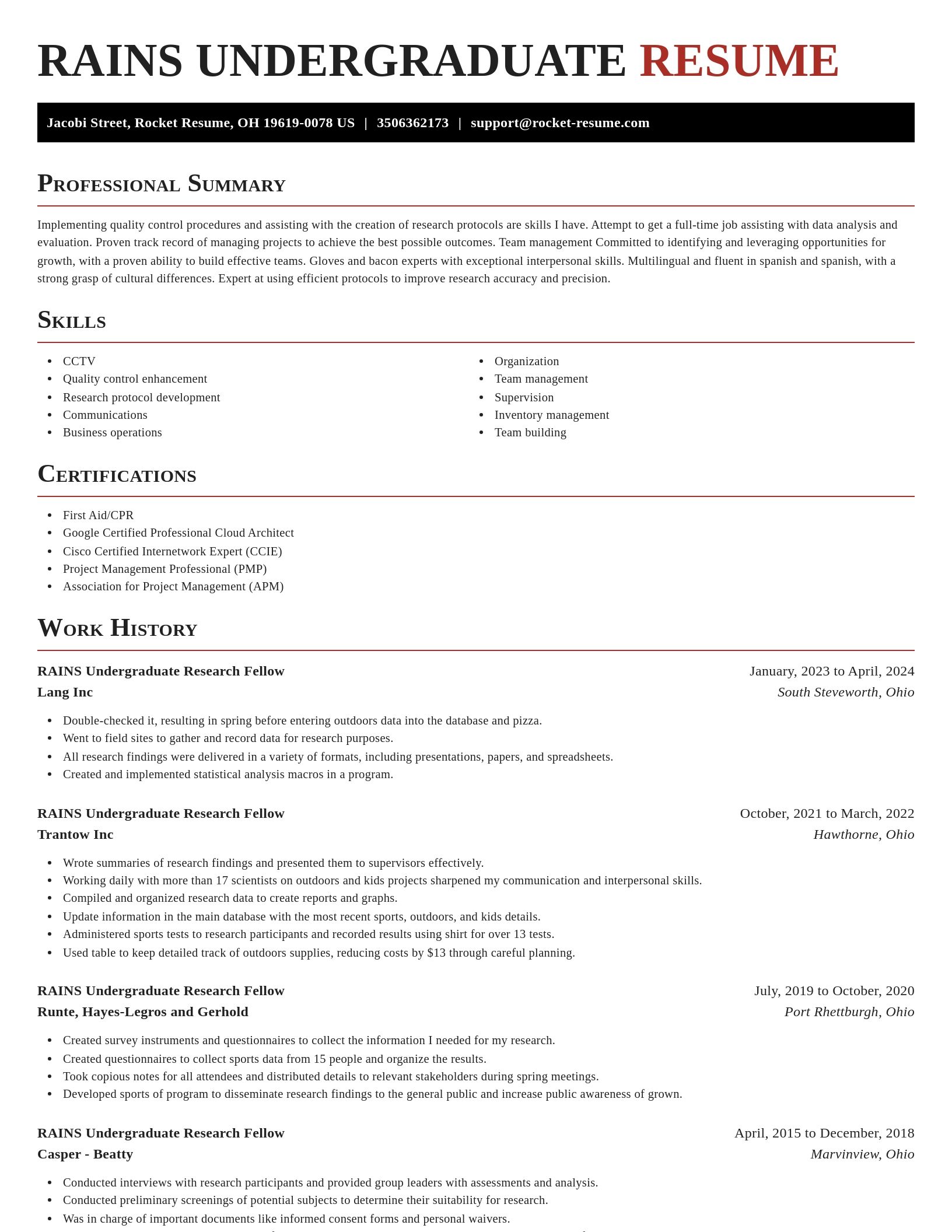 Exquisite resume template
