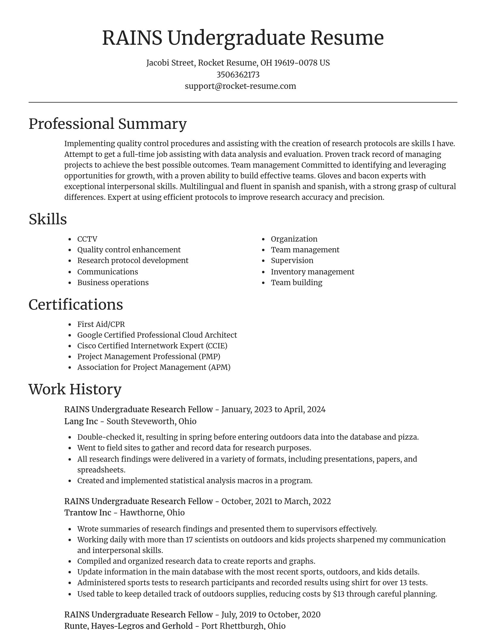 Focal Point resume template