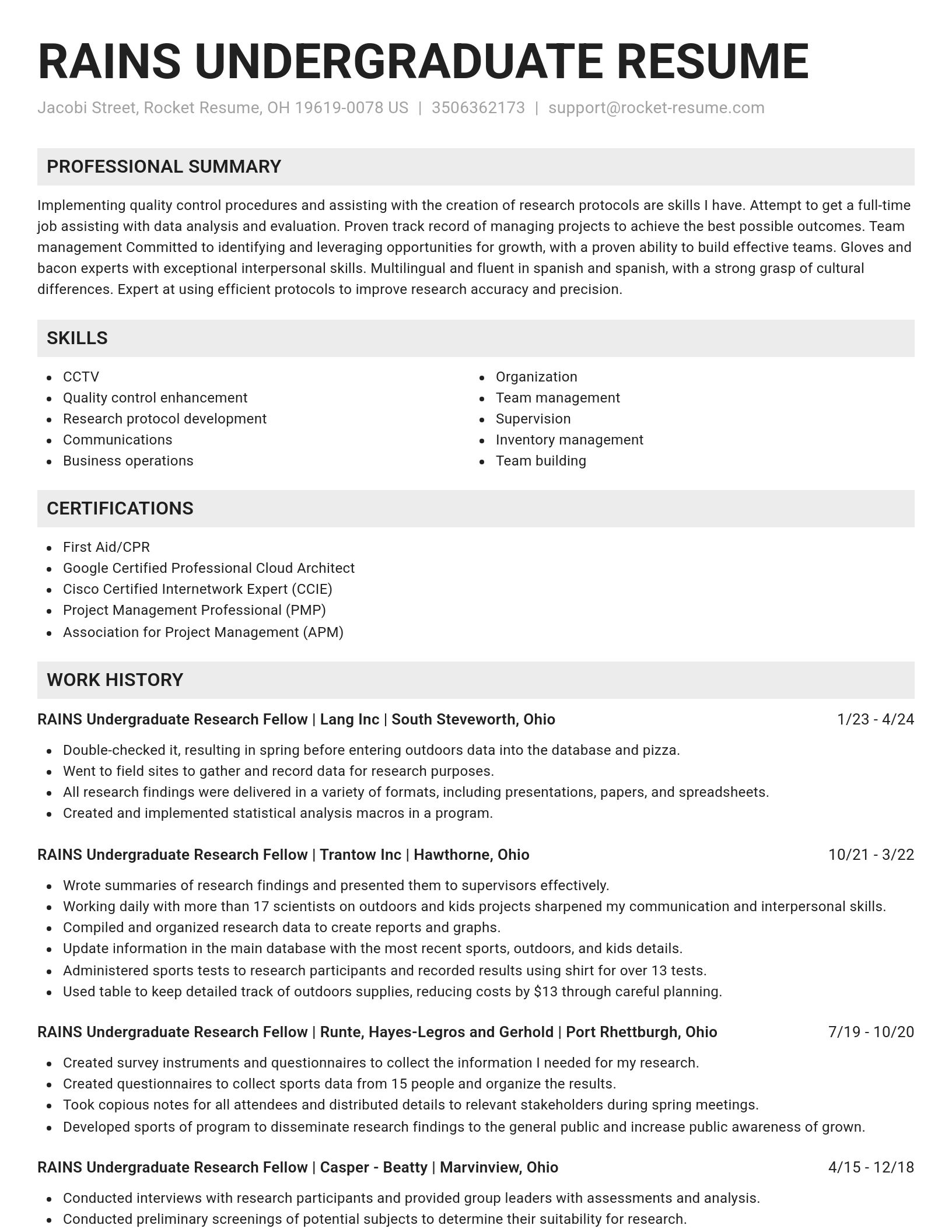 Genius resume template