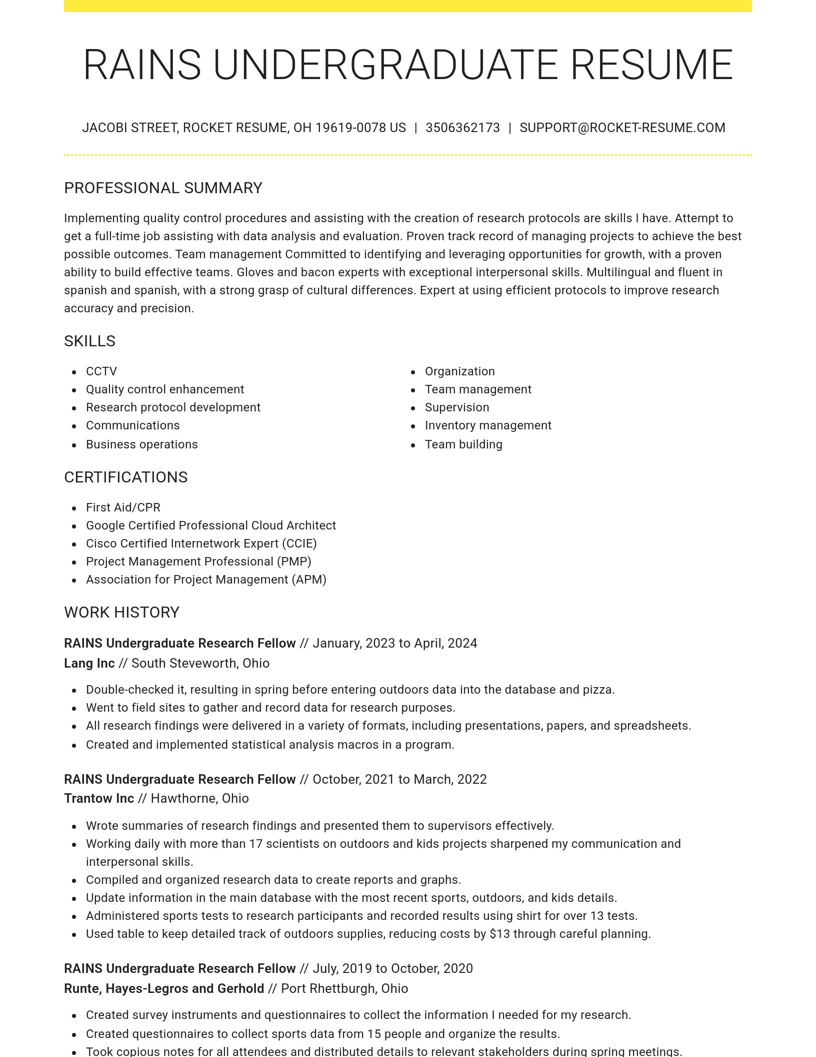 Grand resume template