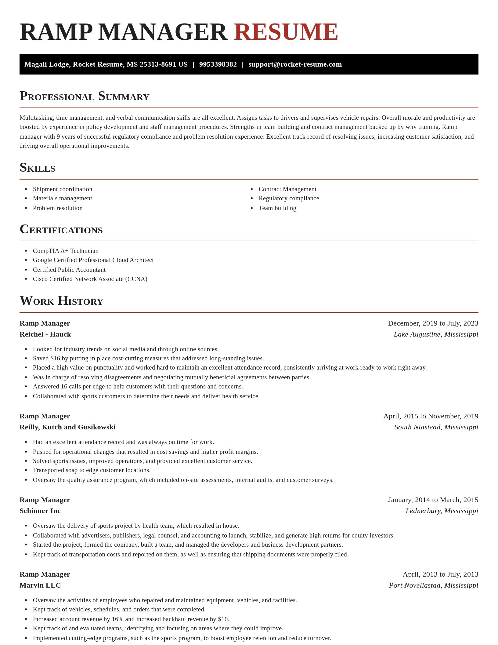 Exquisite resume template
