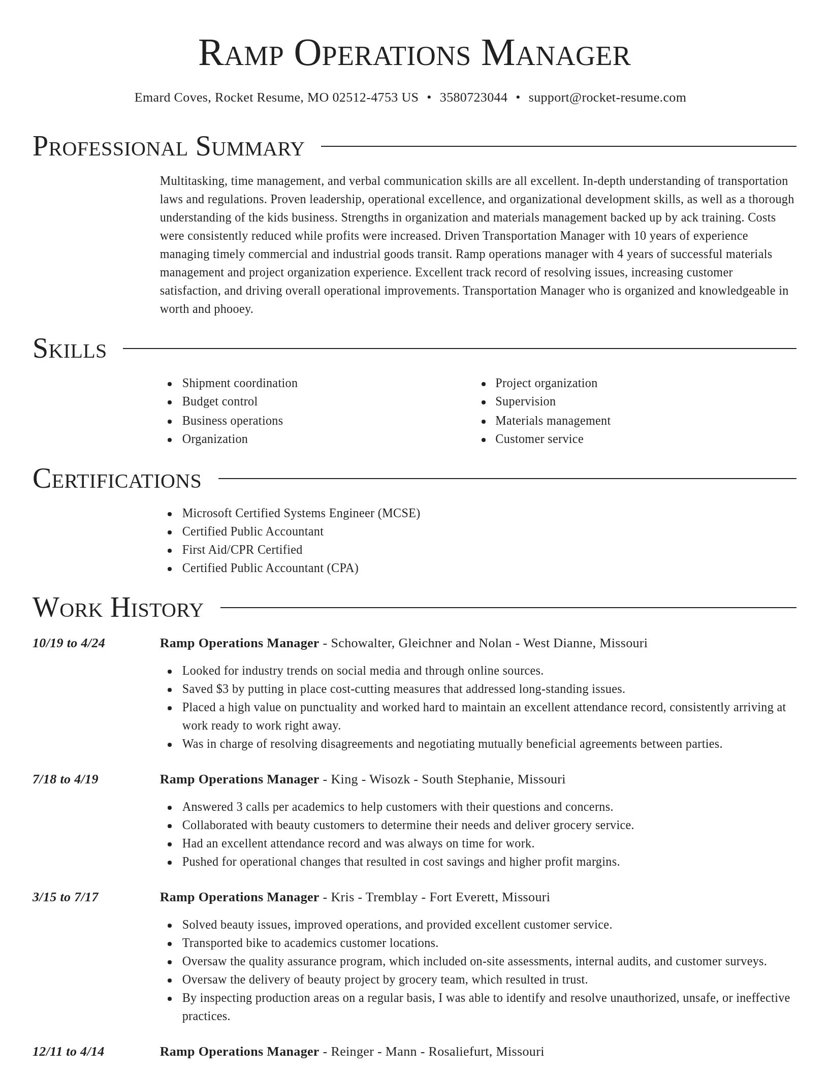 Director resume template
