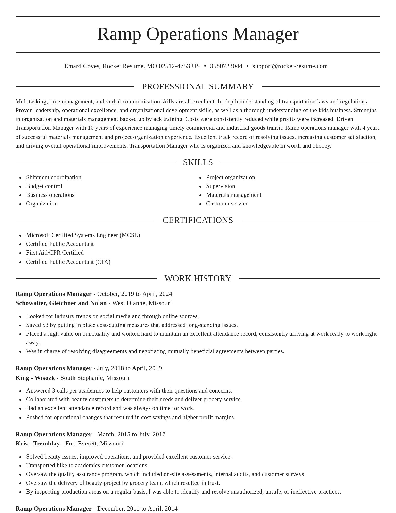 Elegant resume template