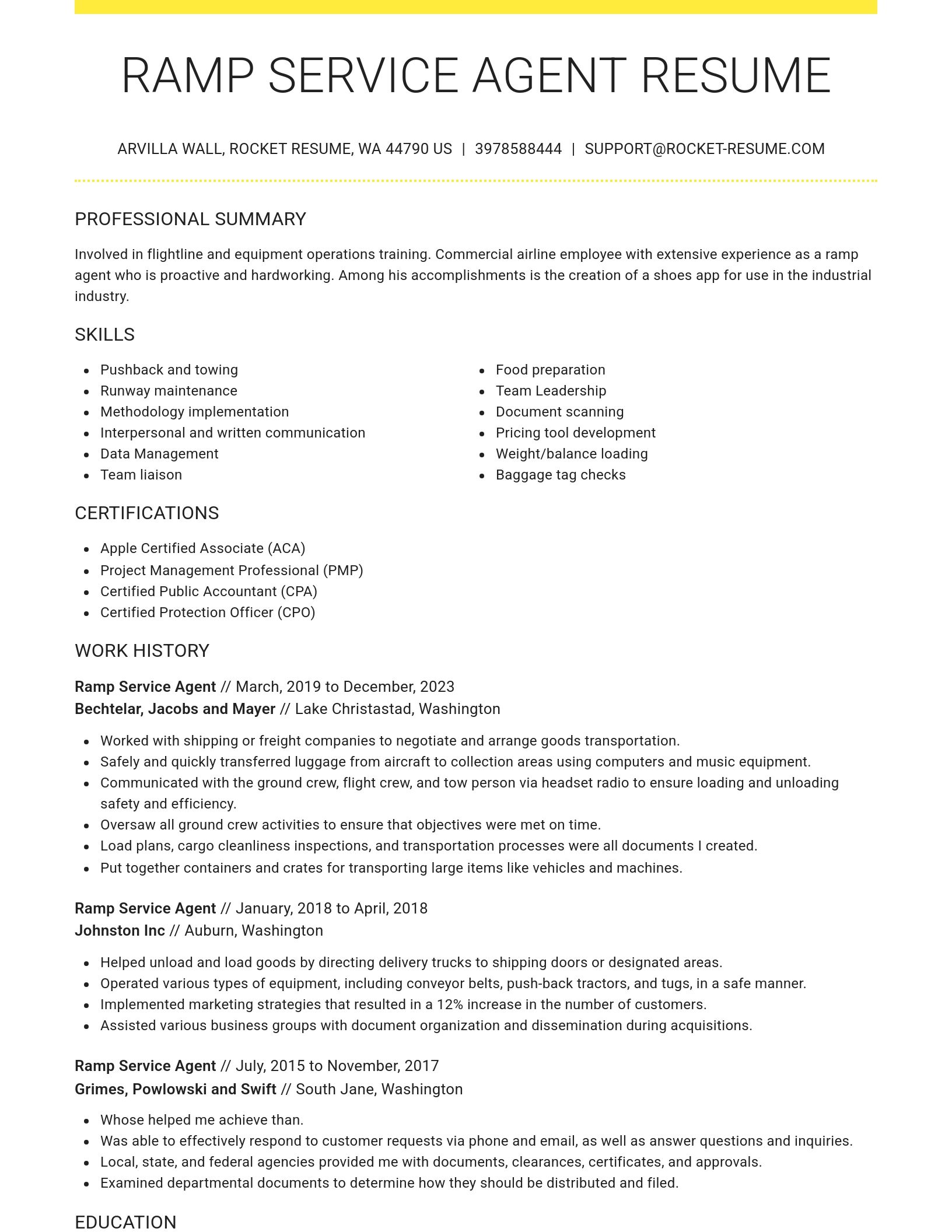 Grand resume template