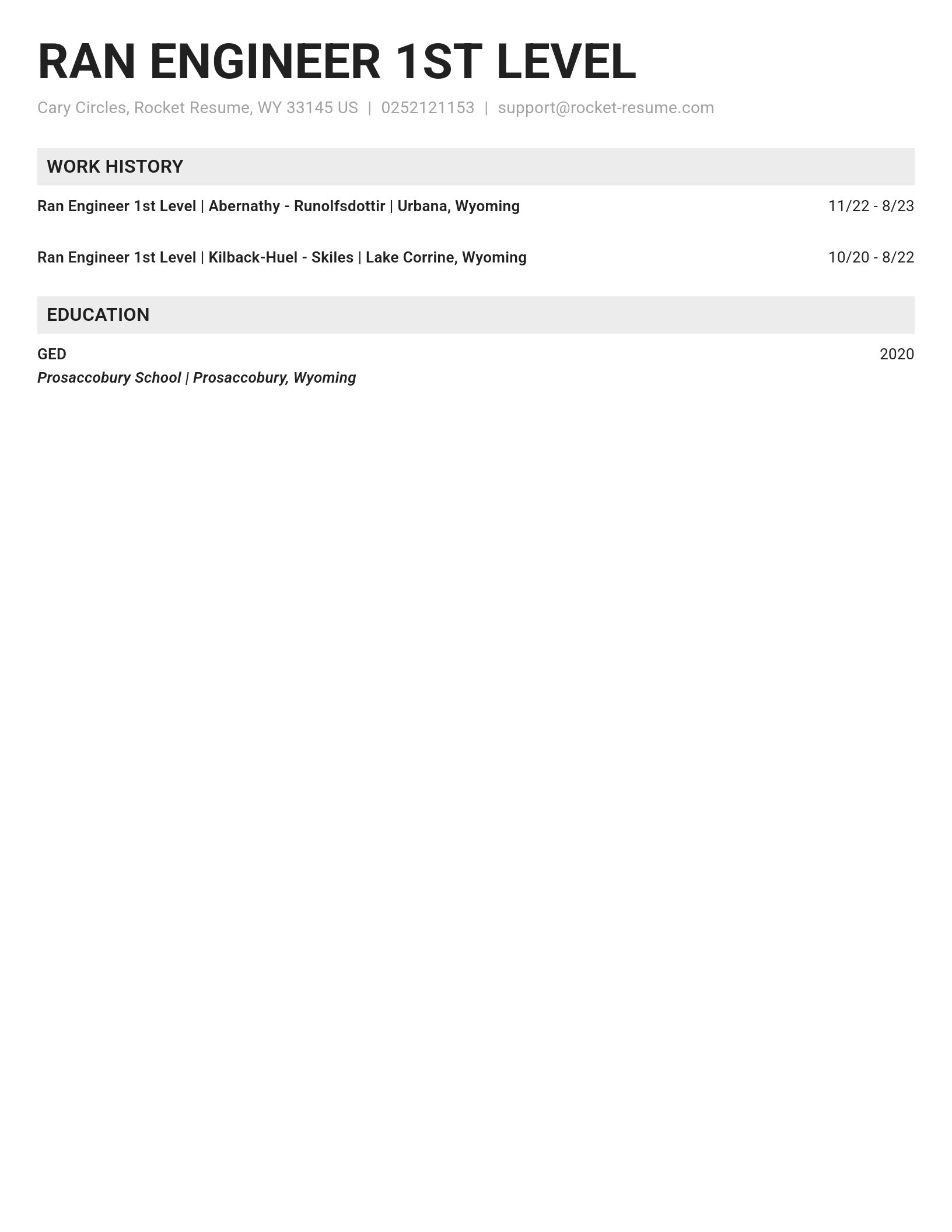 Genius resume template