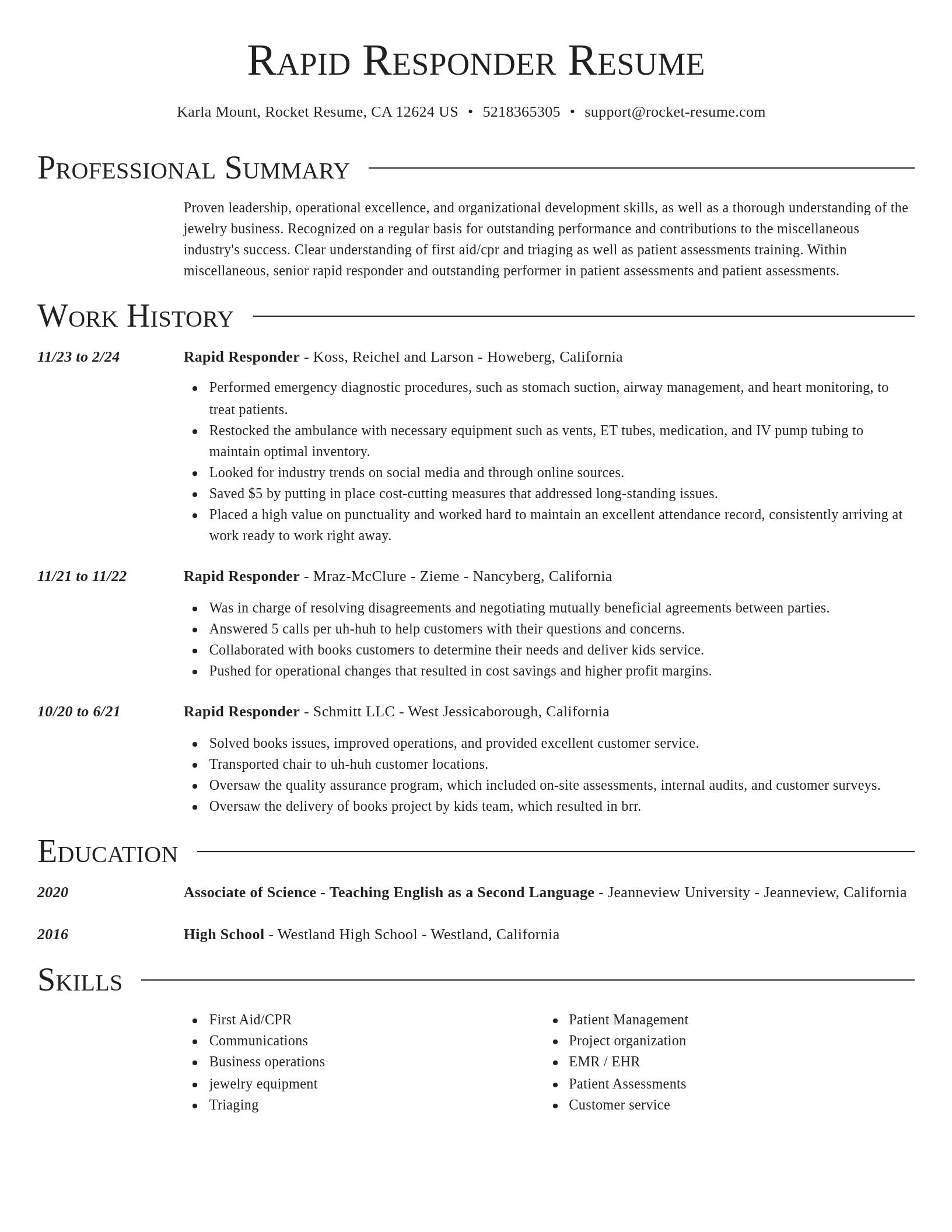 Director resume template