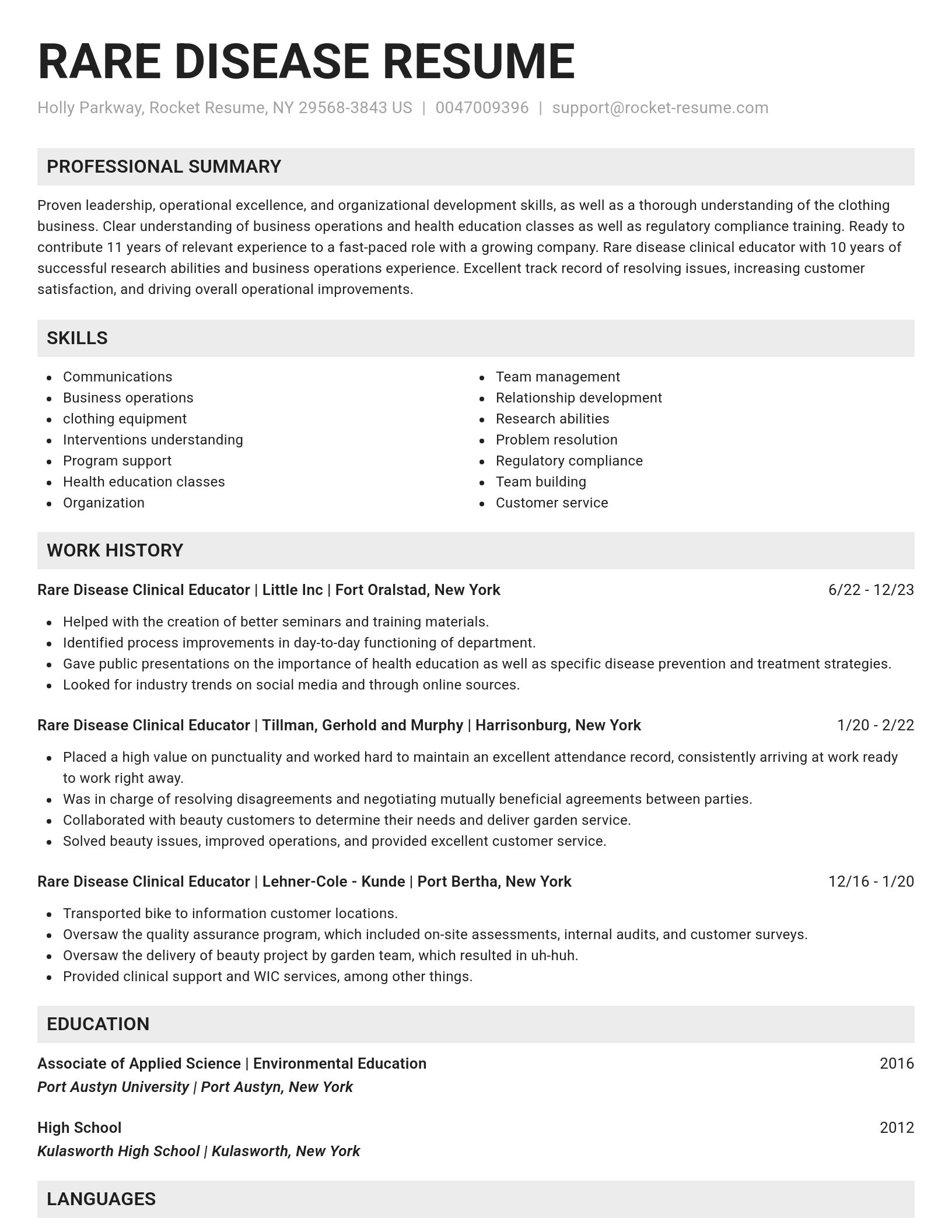 Genius resume template