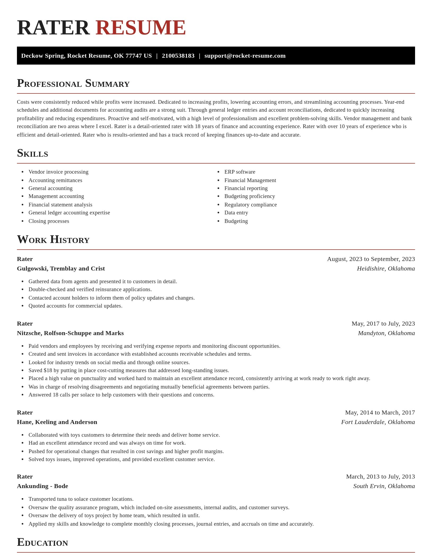 Exquisite resume template