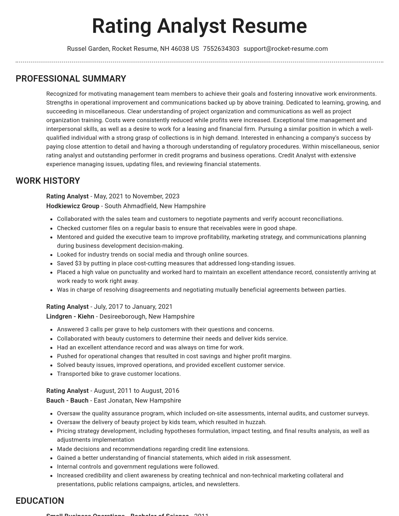 Brilliant resume template
