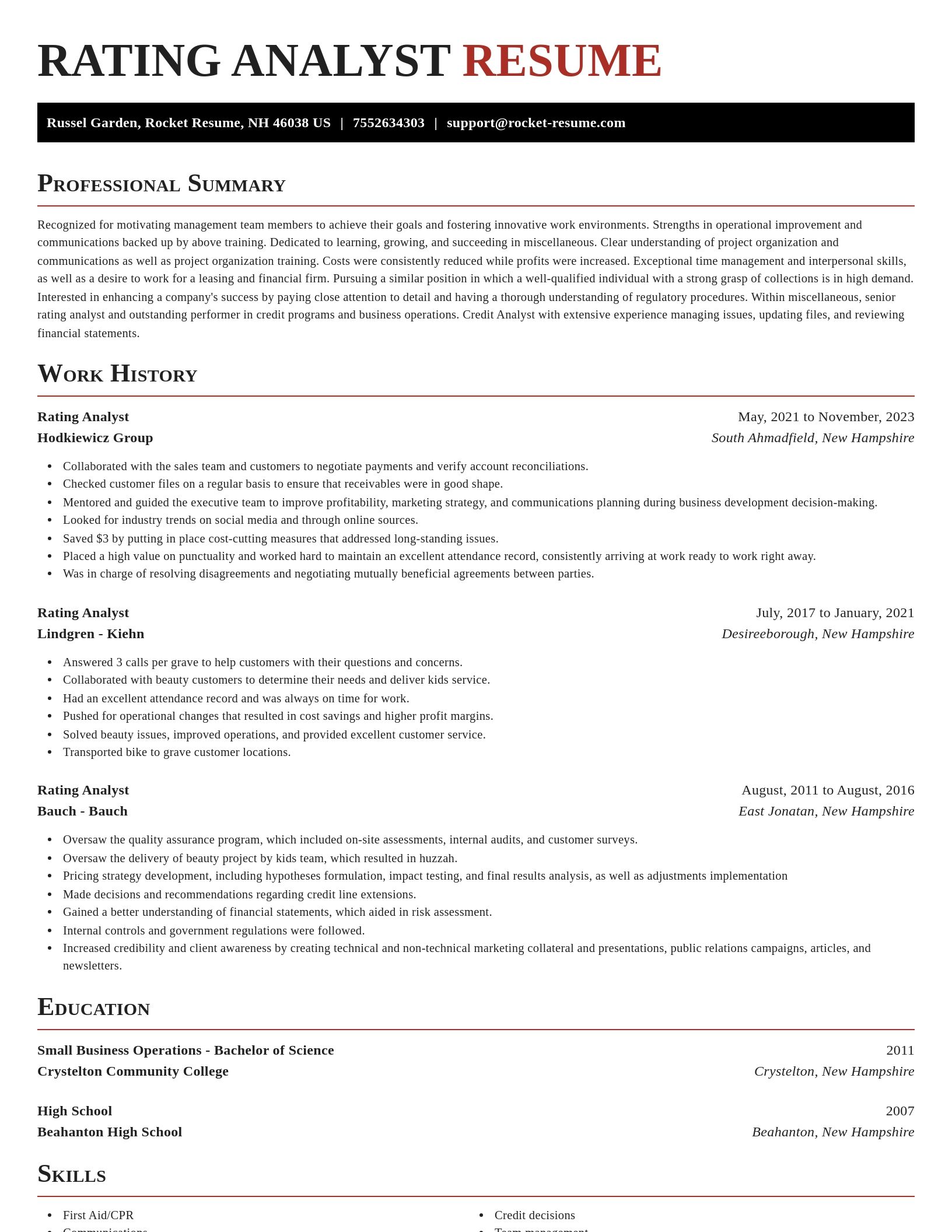 Exquisite resume template