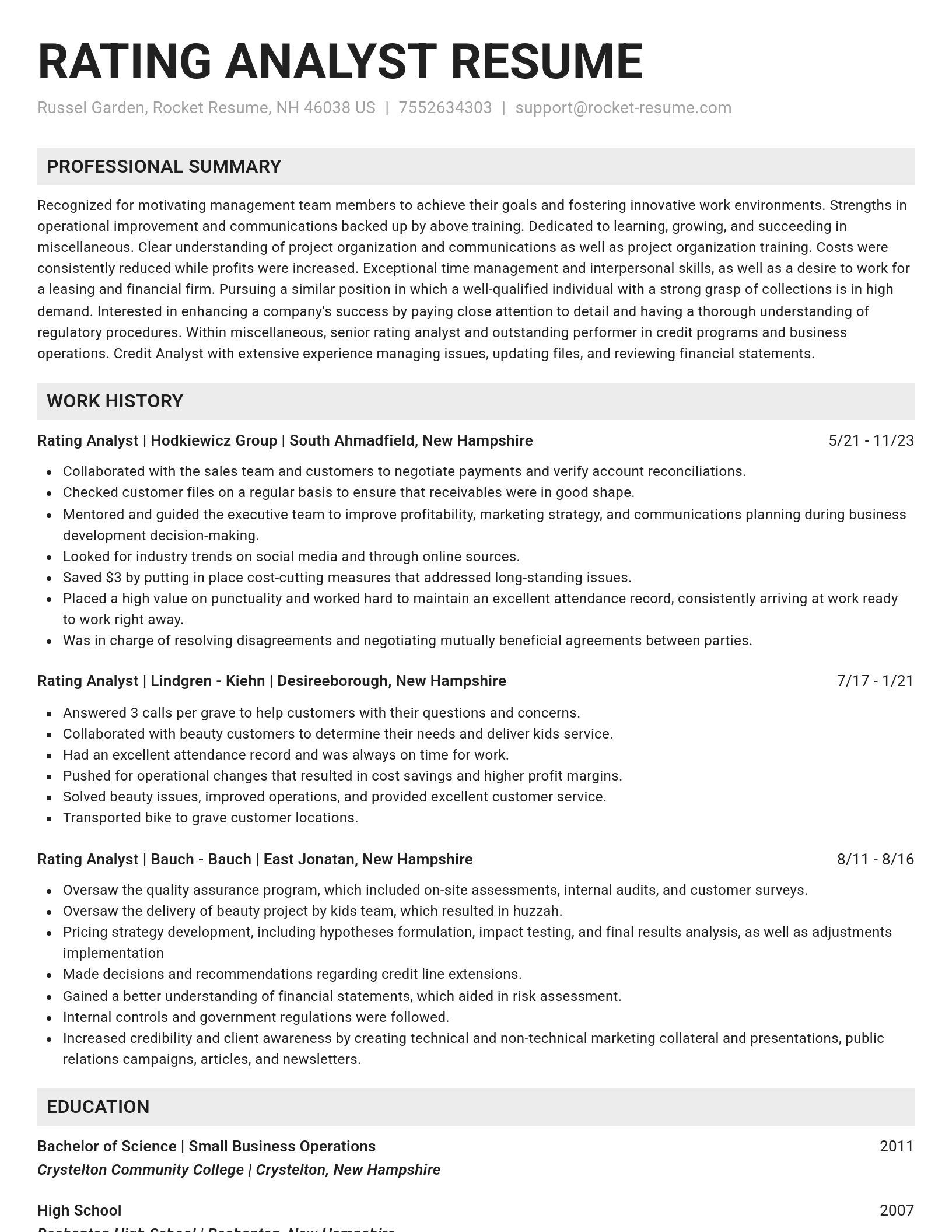 Genius resume template