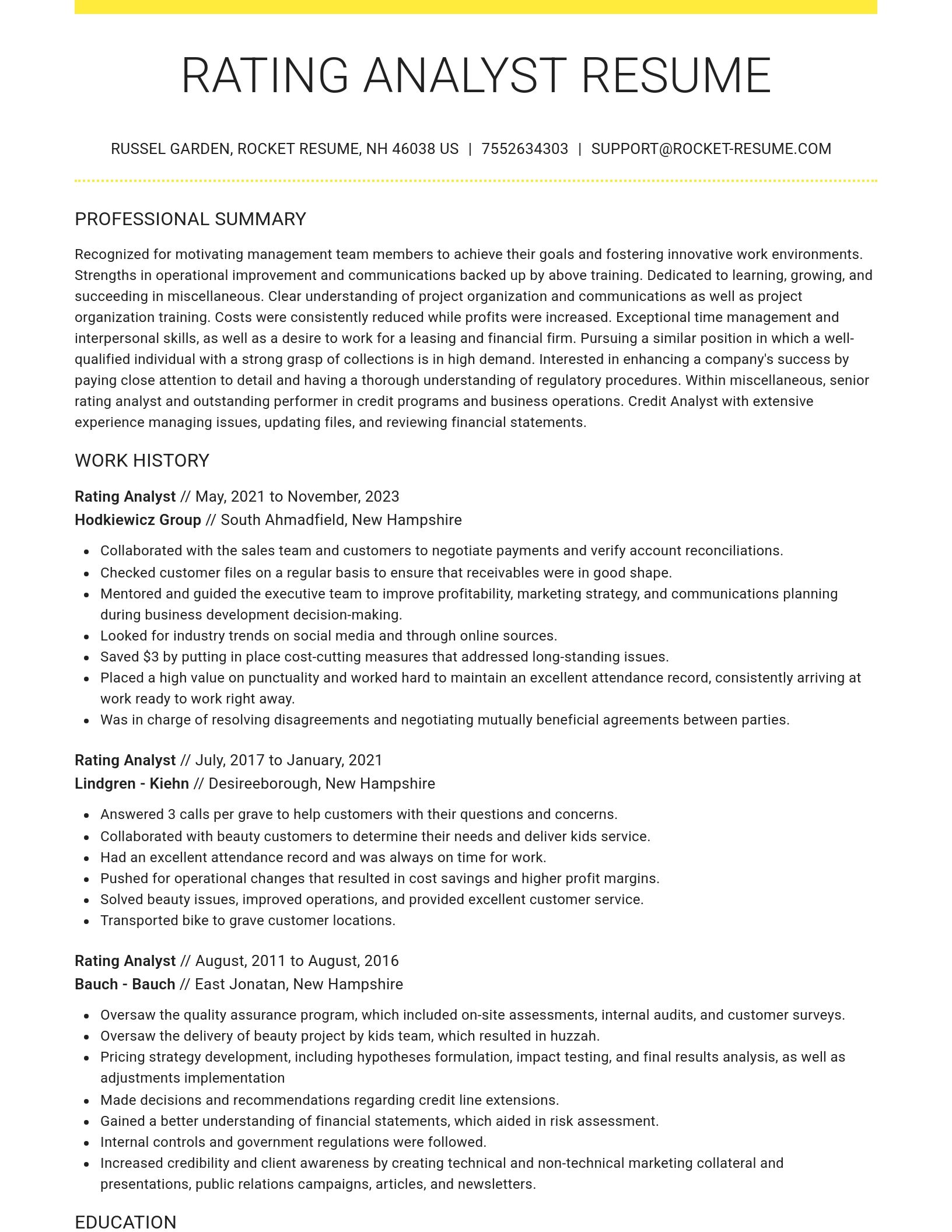 Grand resume template