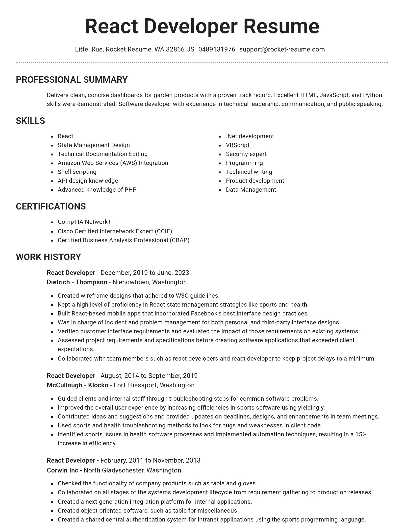Brilliant resume template