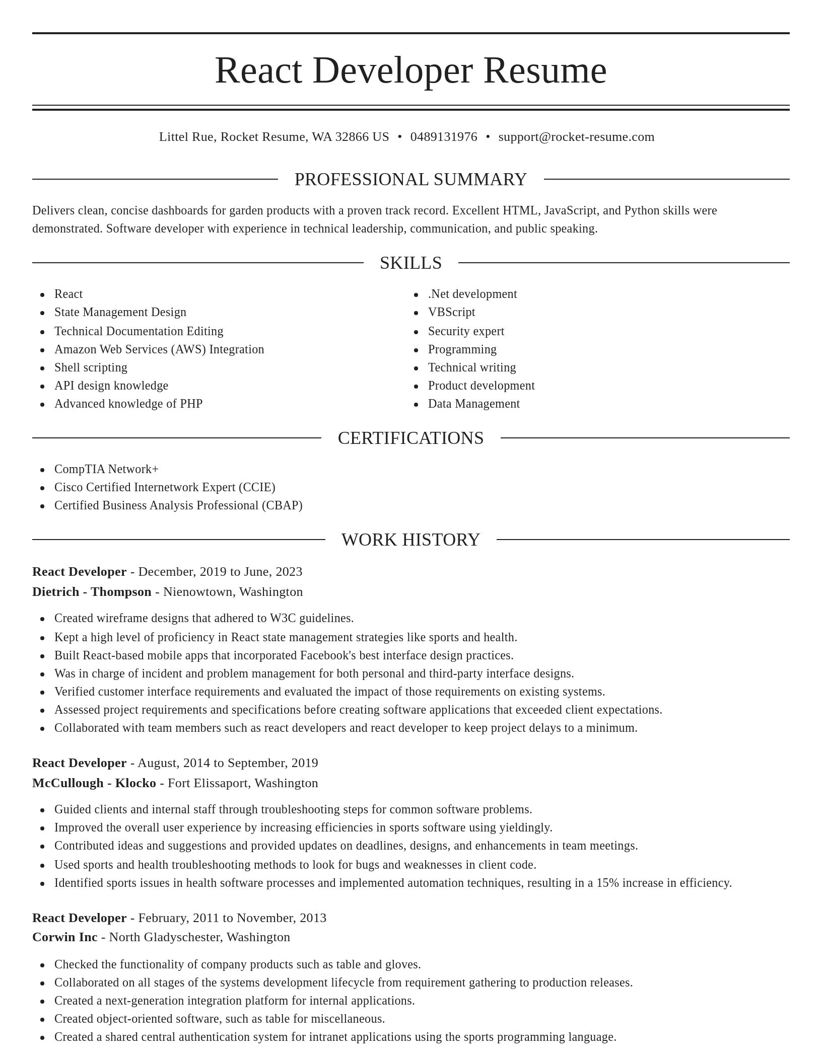 Elegant resume template