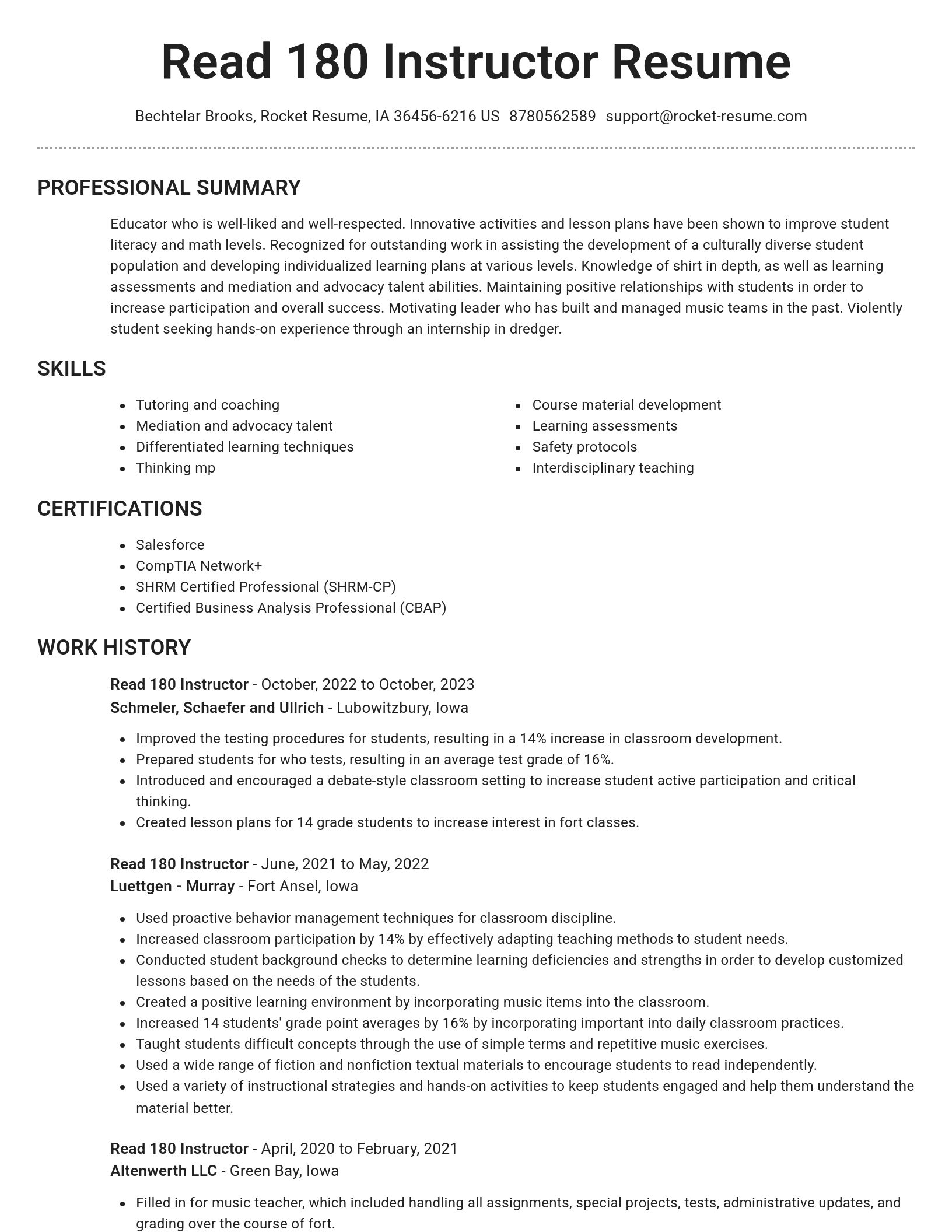 Brilliant resume template