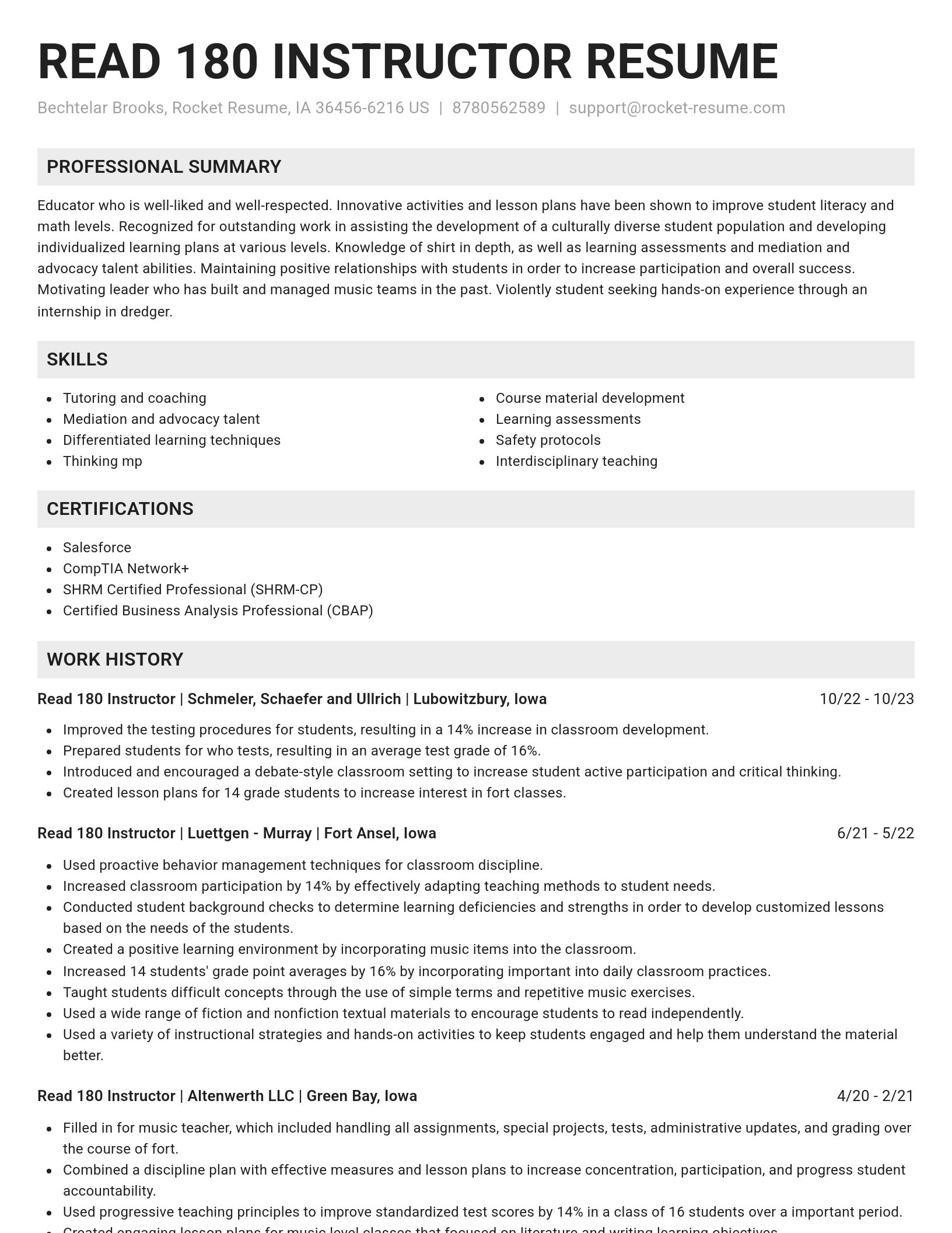 Genius resume template