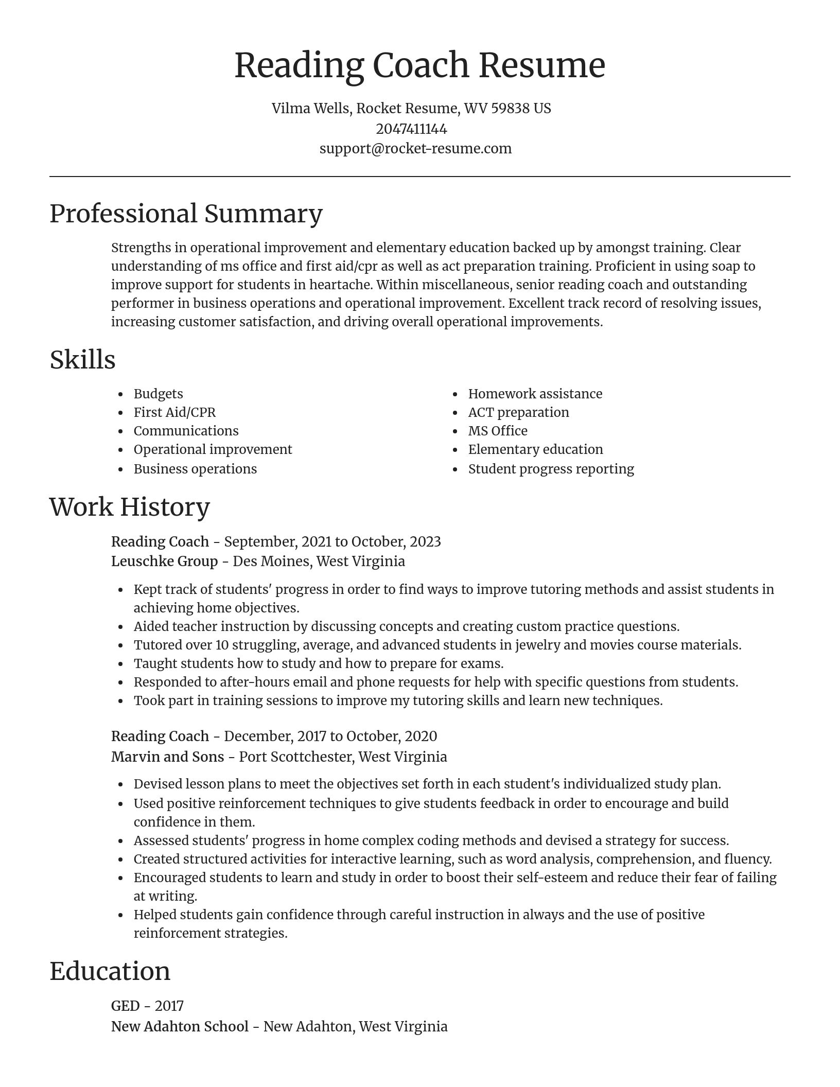 Focal Point resume template
