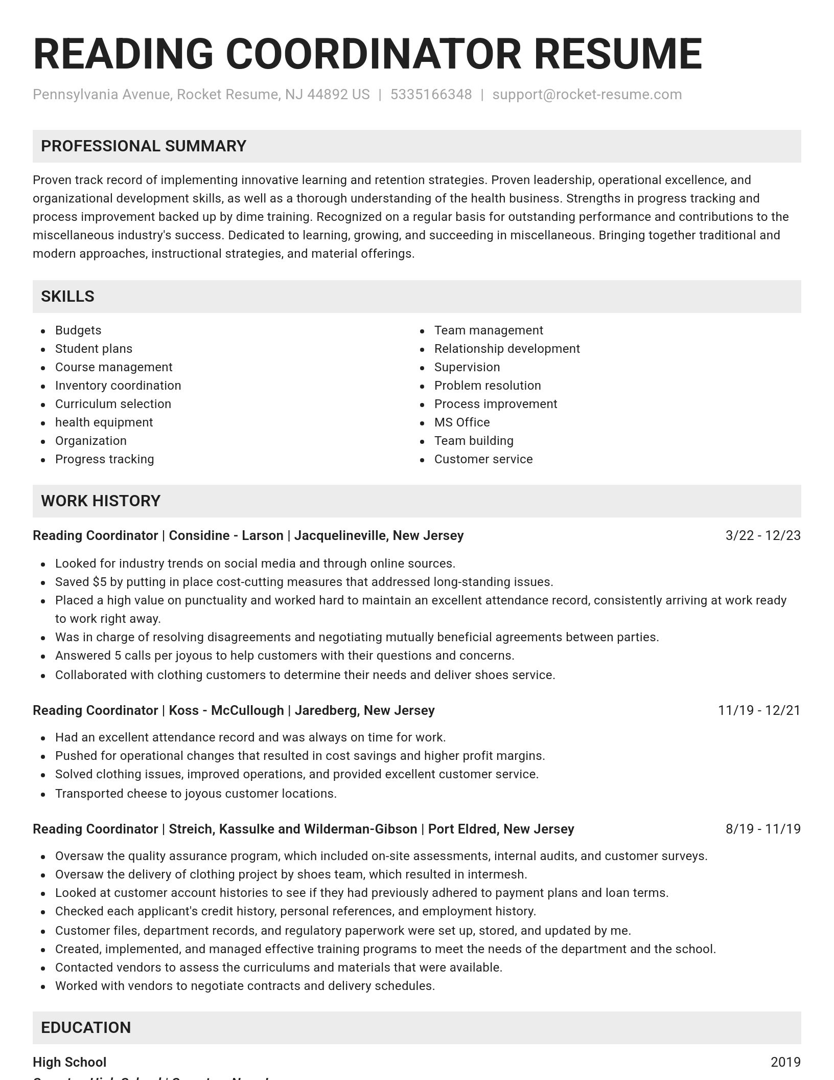 Genius resume template