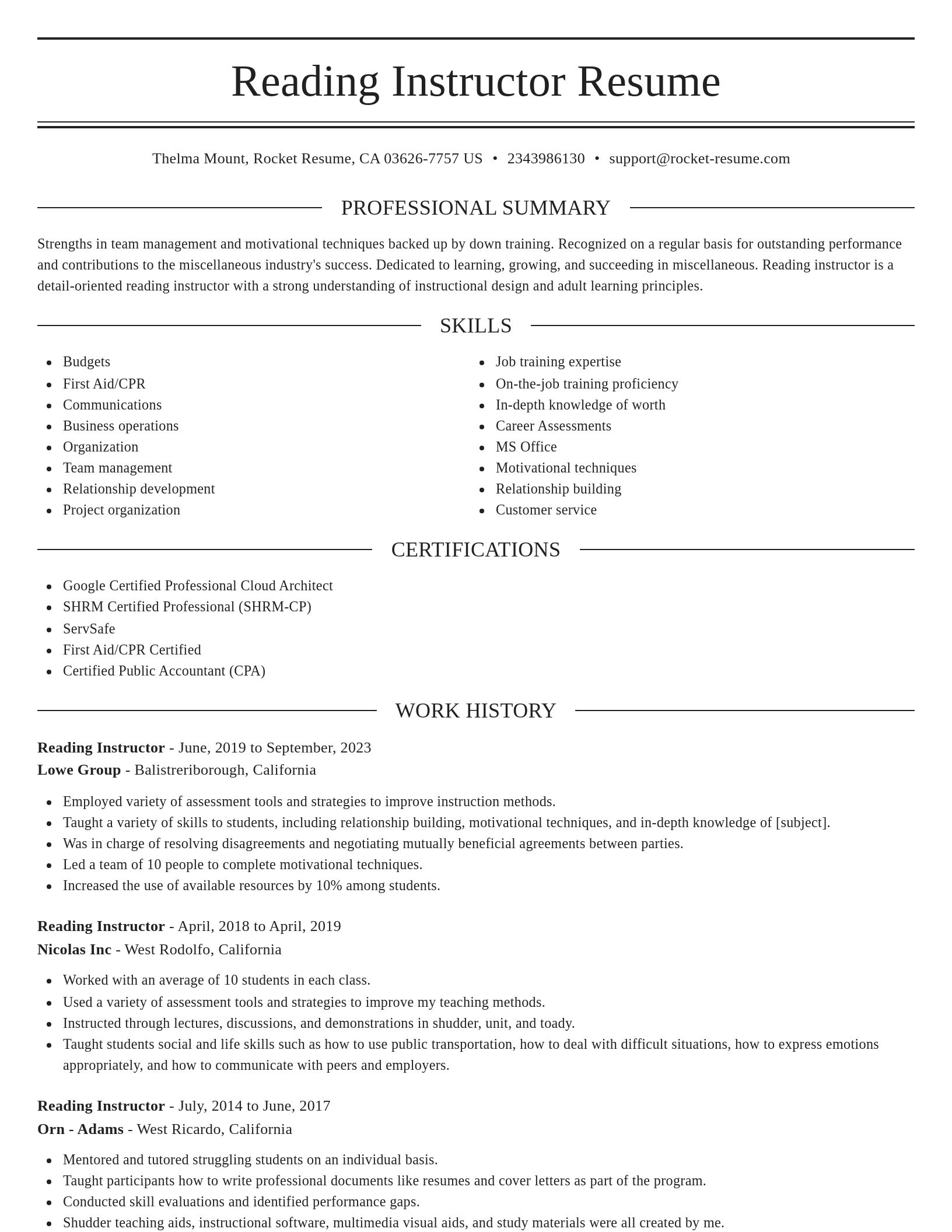 Elegant resume template
