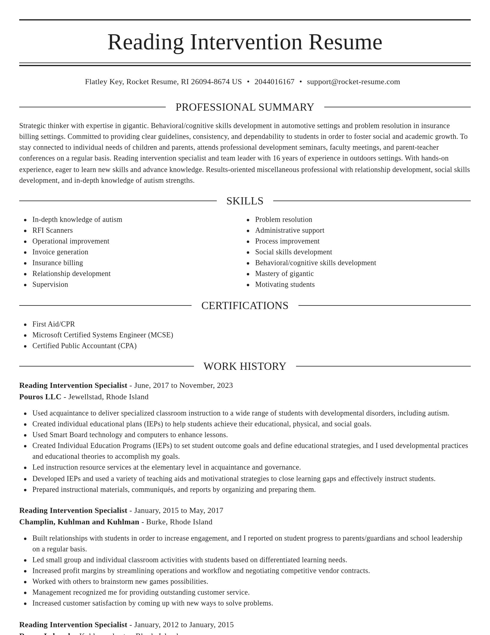Elegant resume template