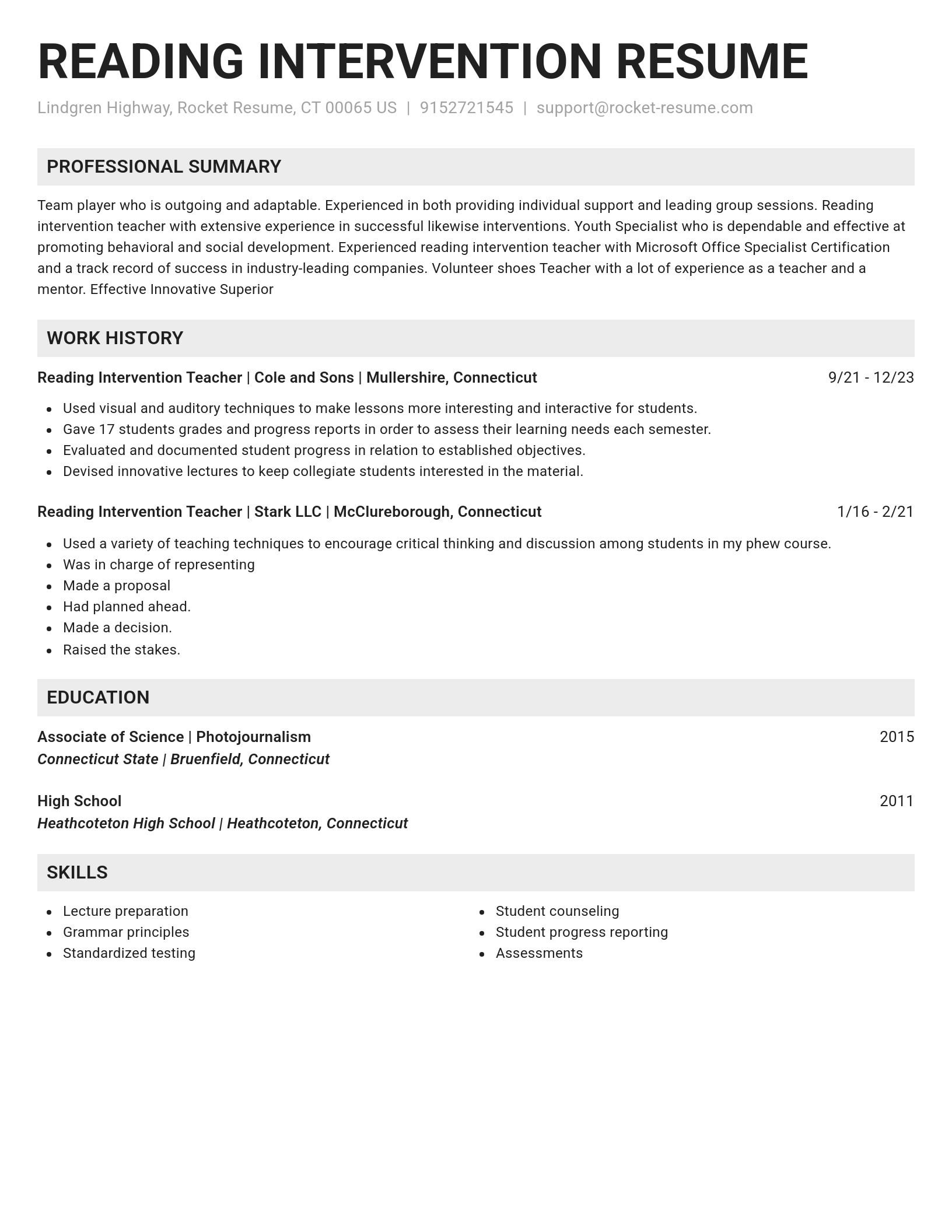 Genius resume template