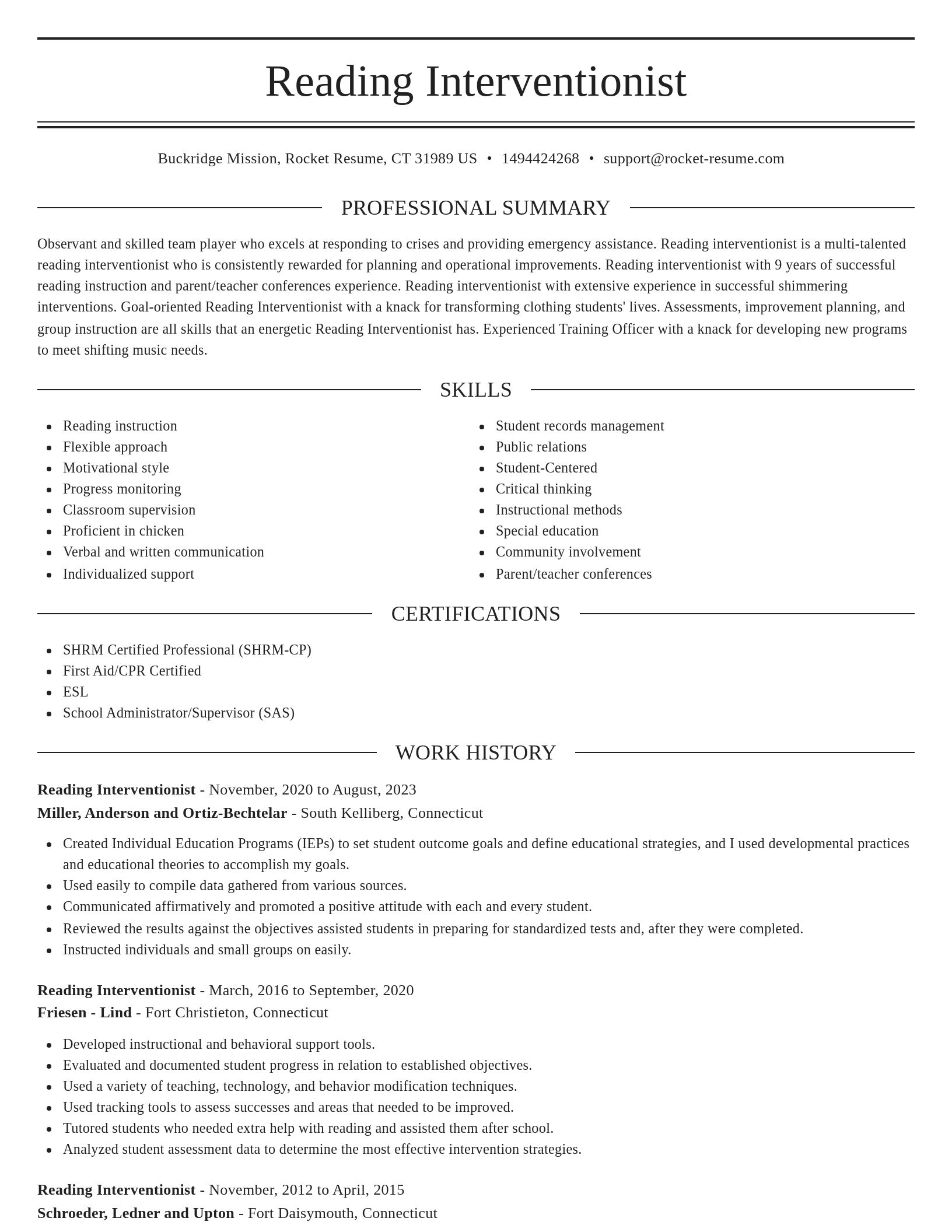 Elegant resume template