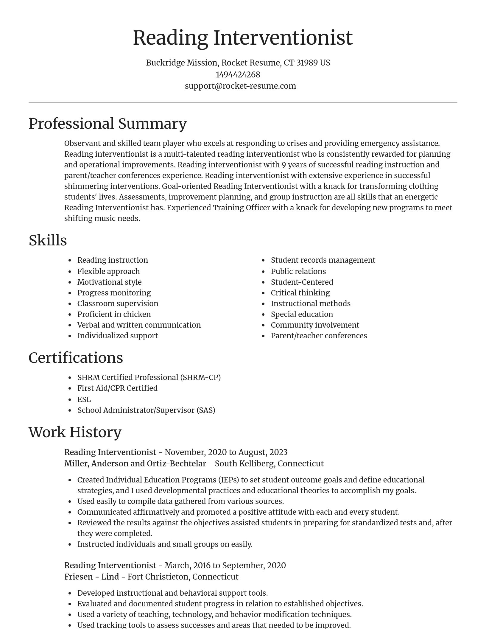 Focal Point resume template