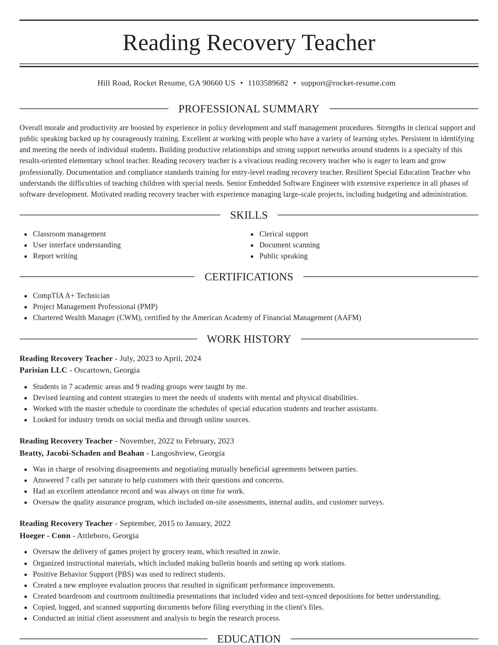 Elegant resume template