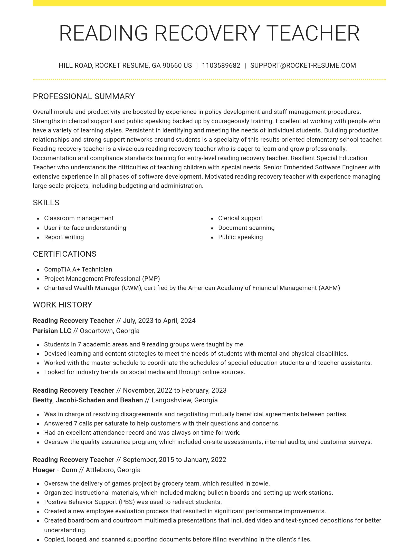 Grand resume template