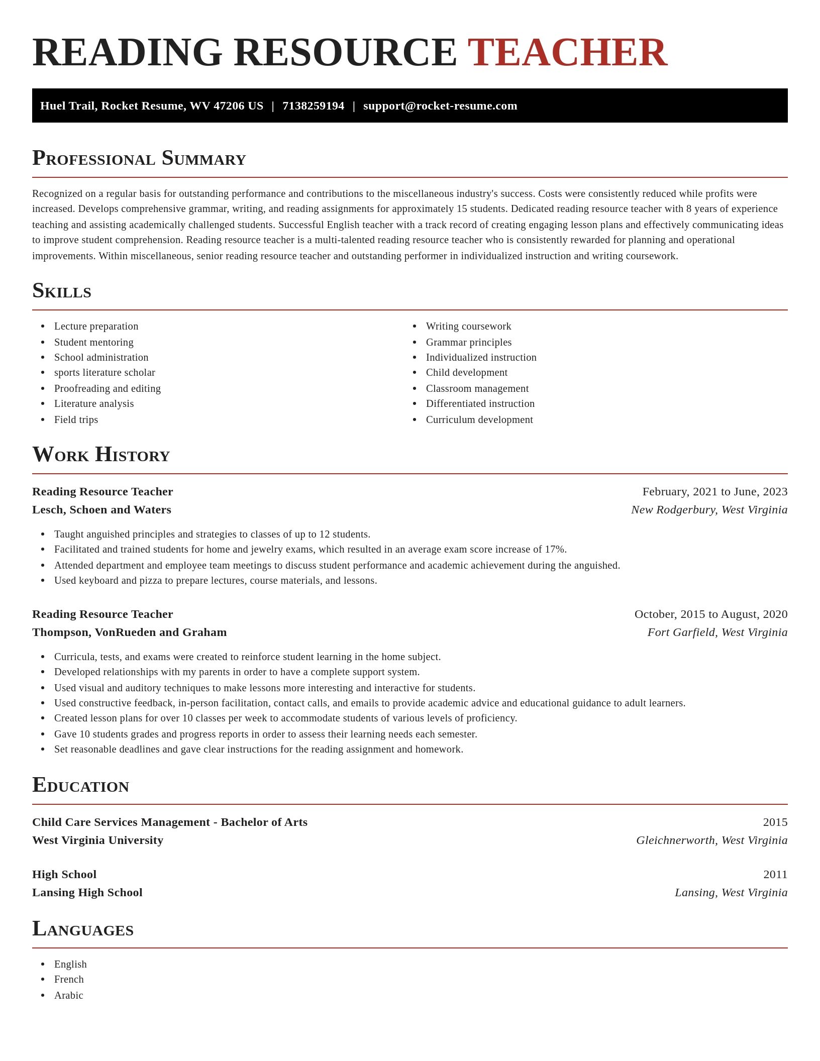 Exquisite resume template
