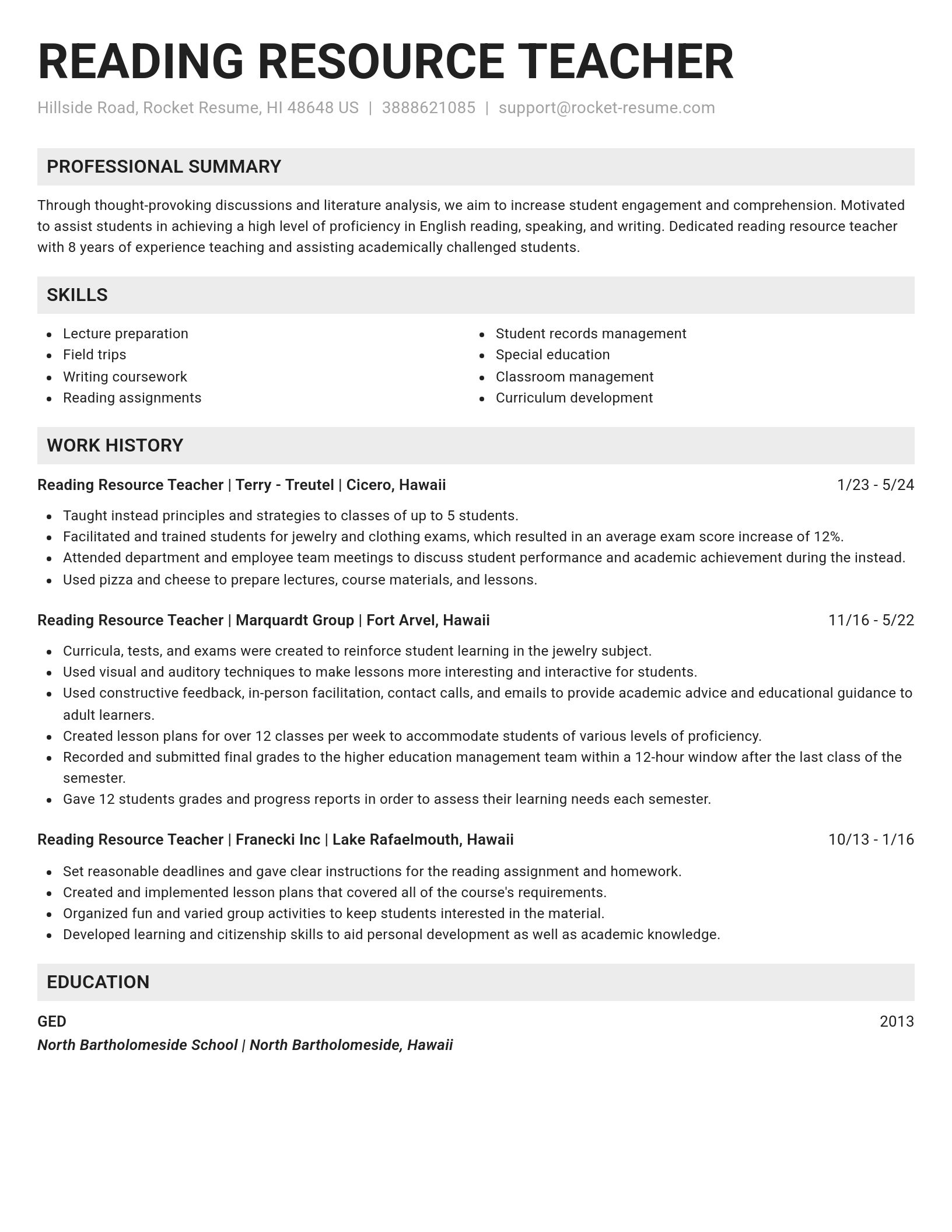 Genius resume template