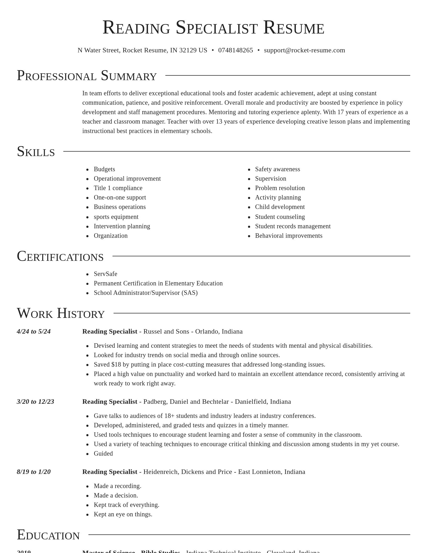 Director resume template