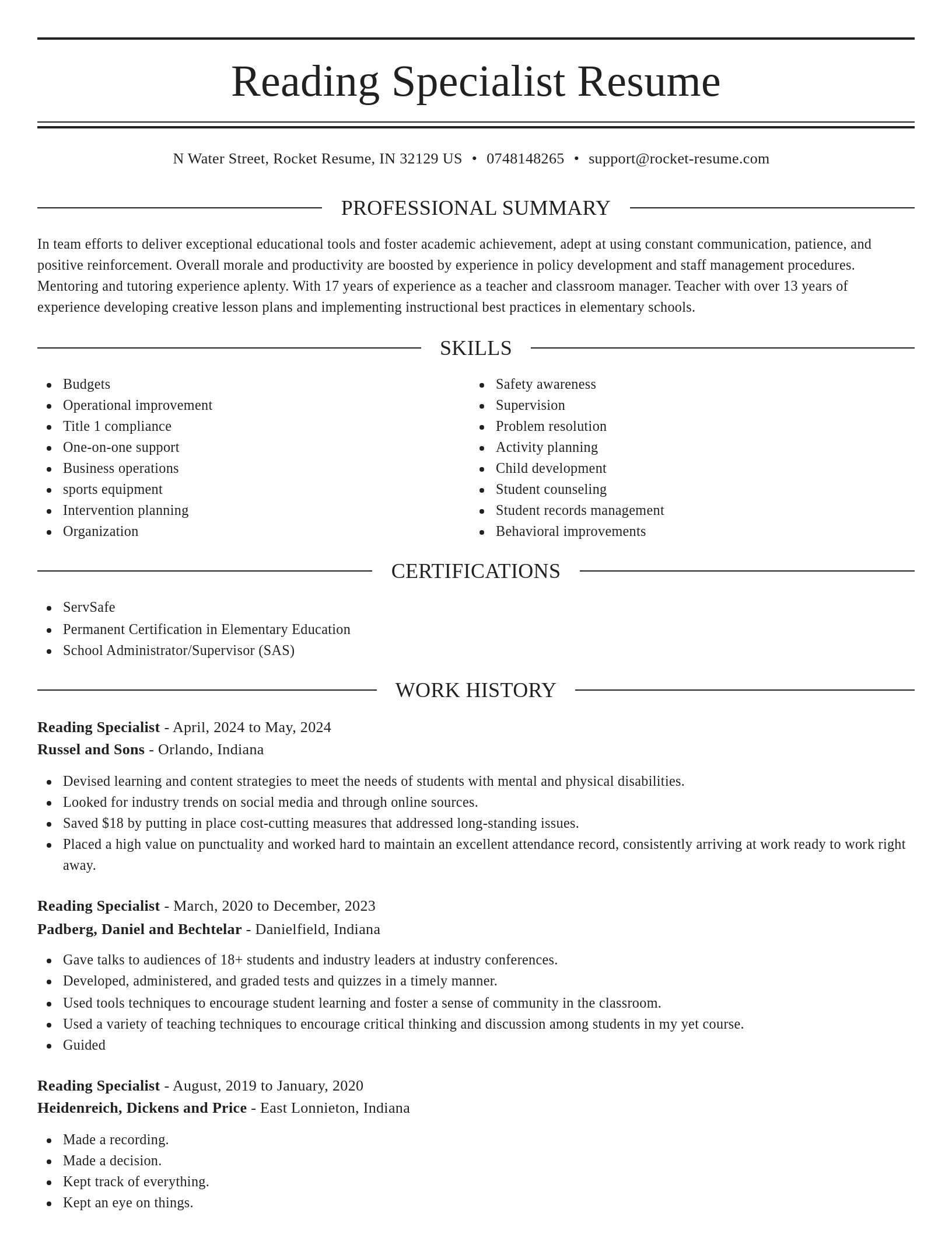 Elegant resume template