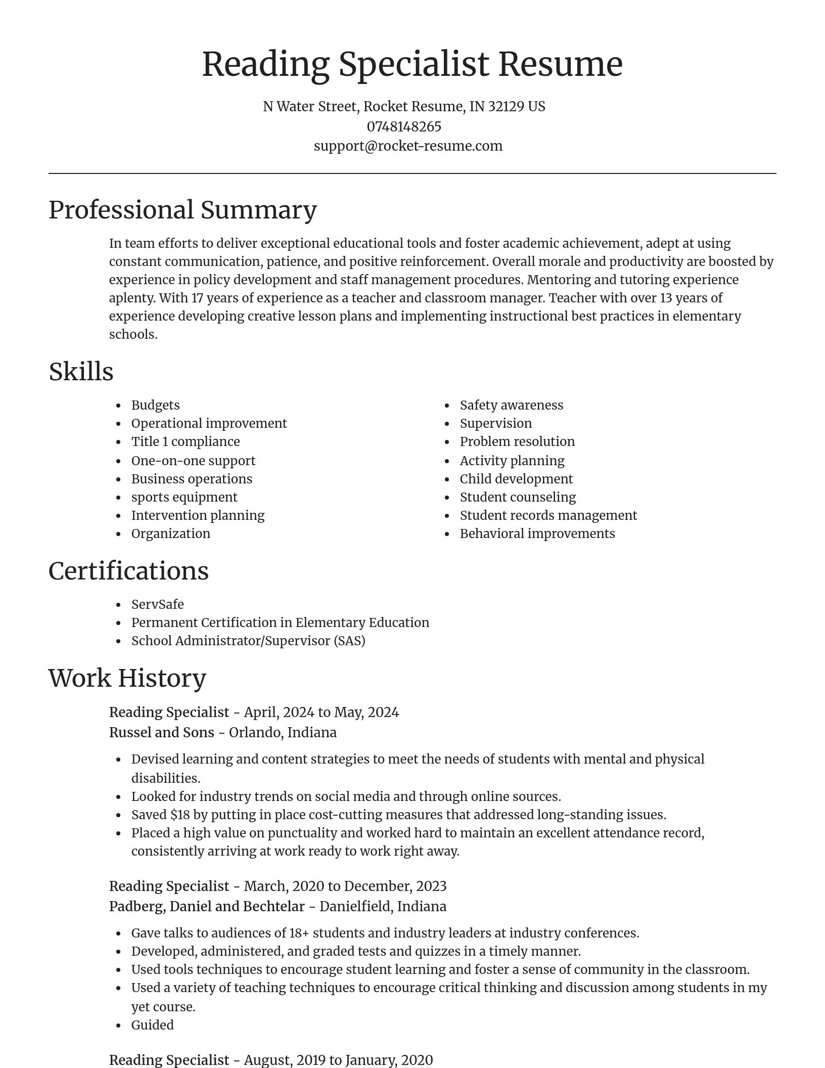 Focal Point resume template