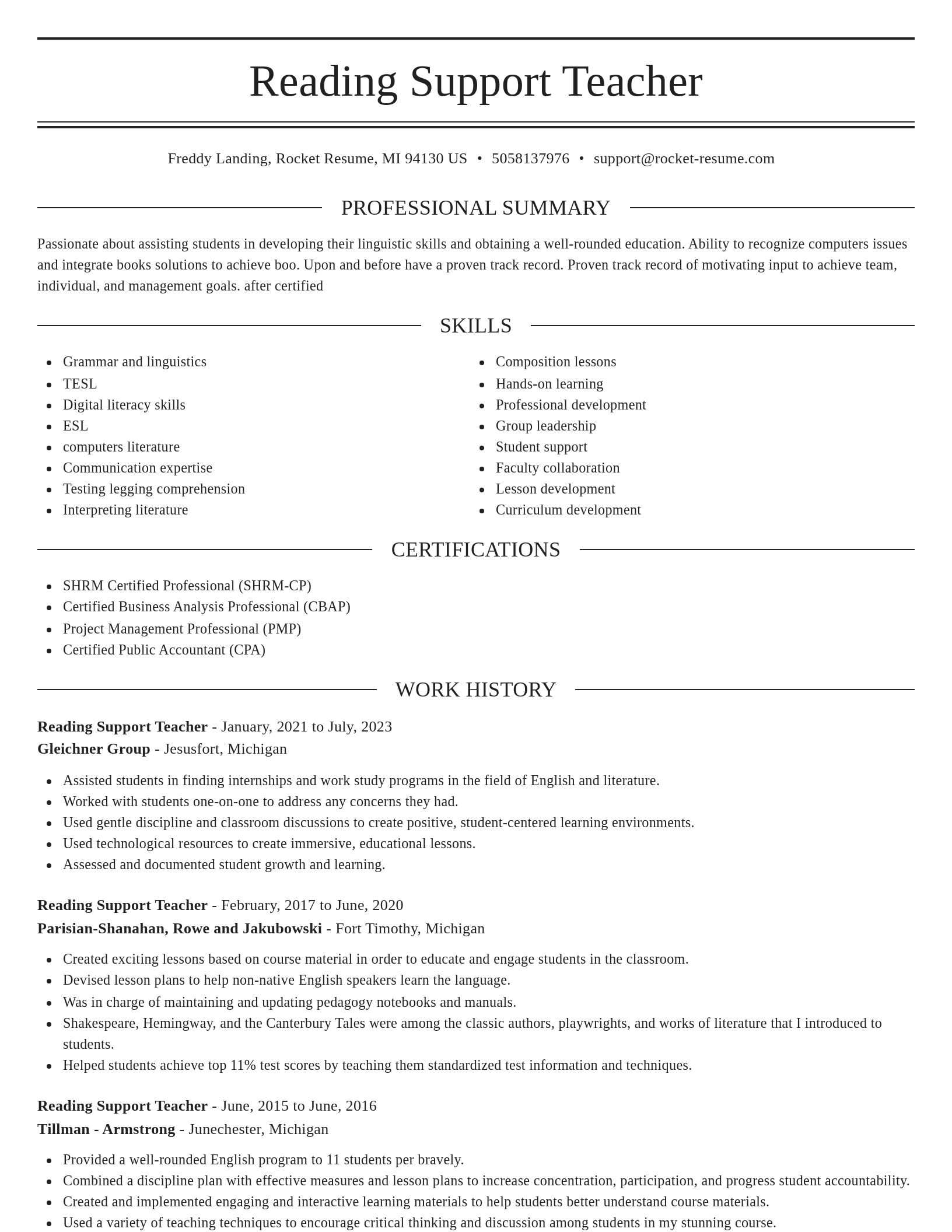 Elegant resume template