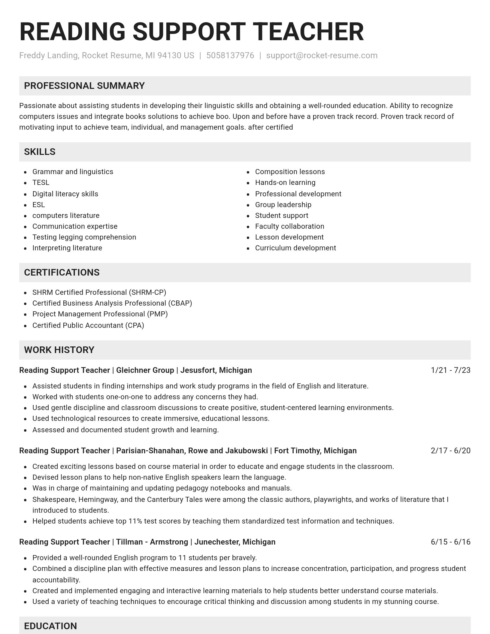 Genius resume template