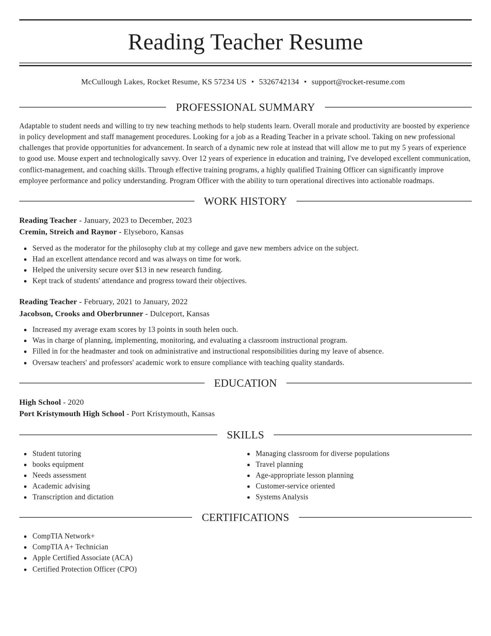 Elegant resume template