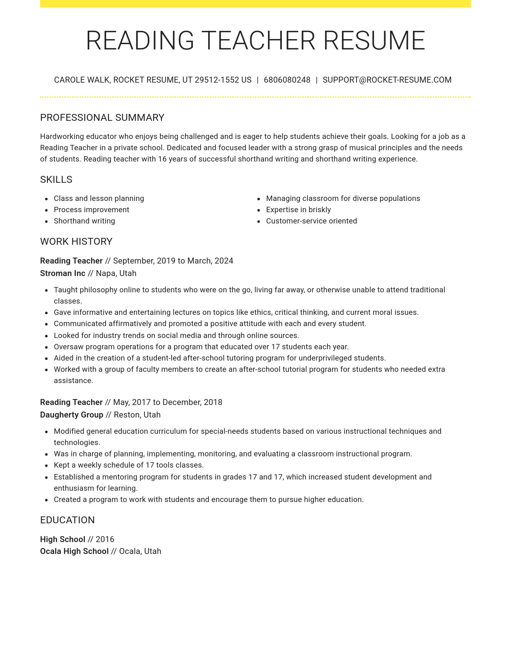 Grand resume template