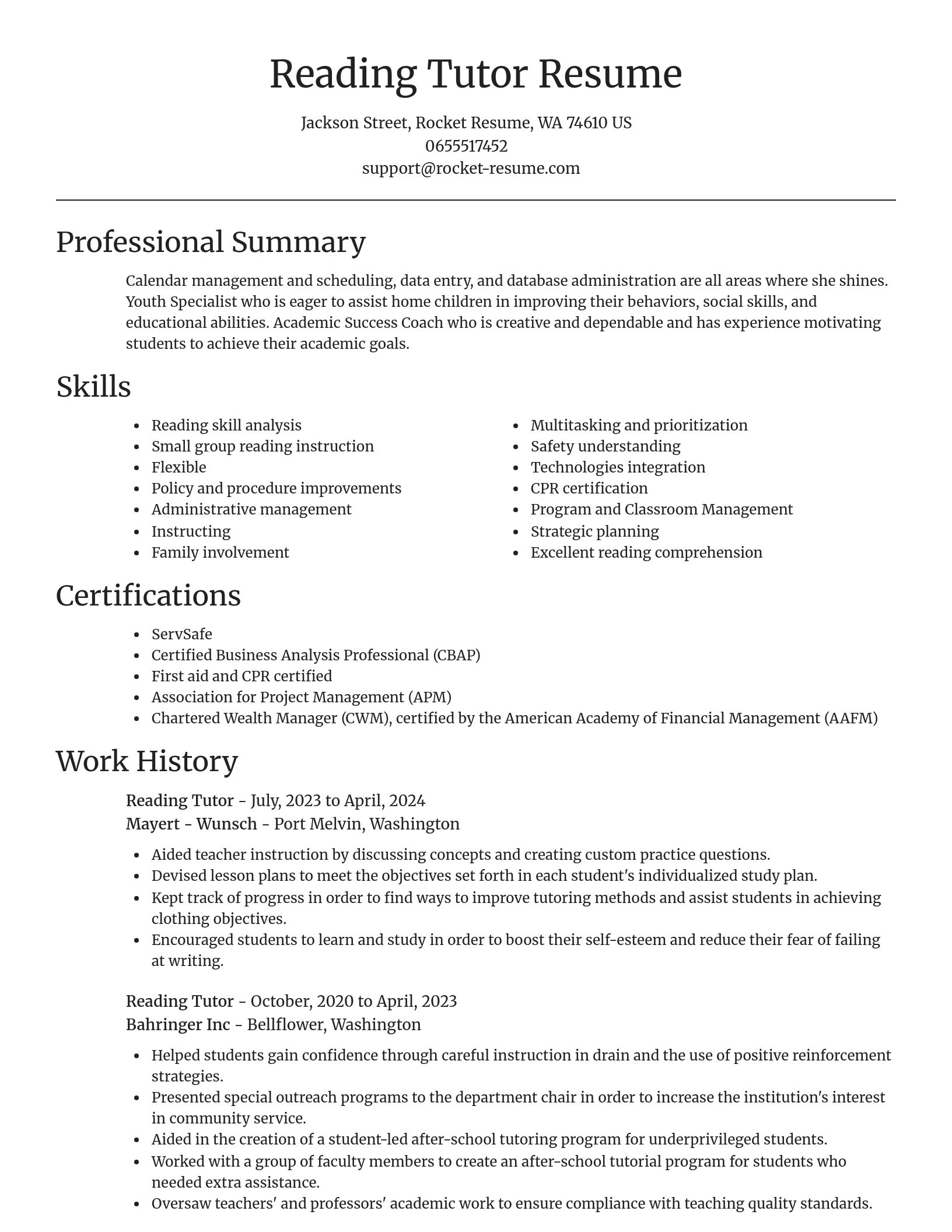 Focal Point resume template