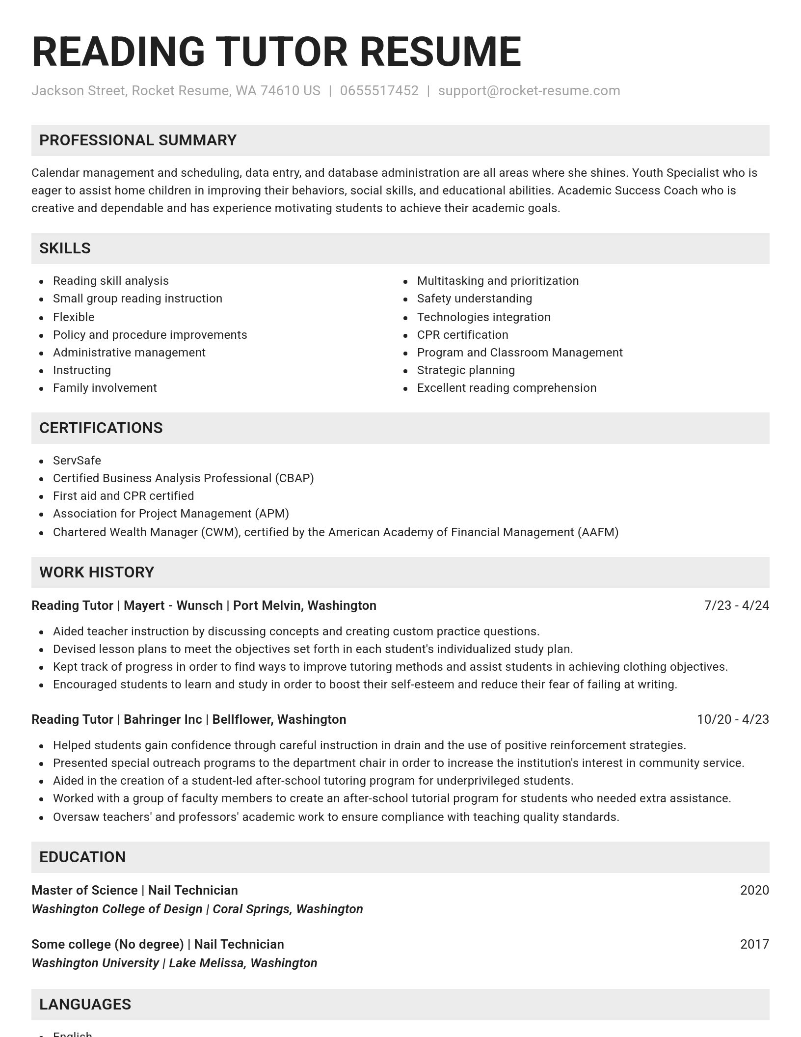 Genius resume template