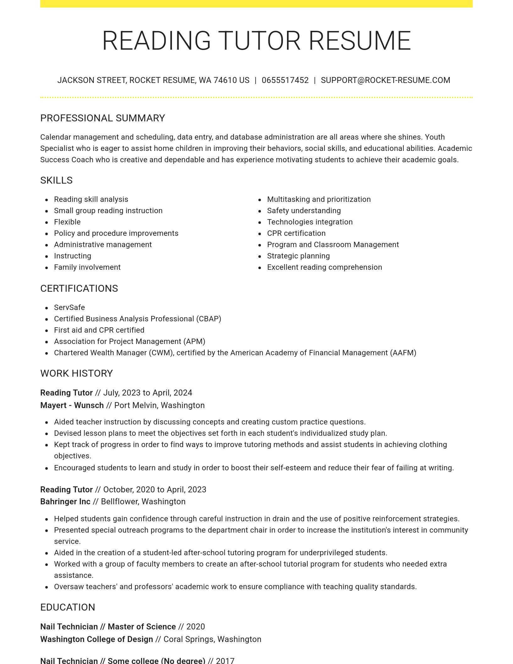 Grand resume template