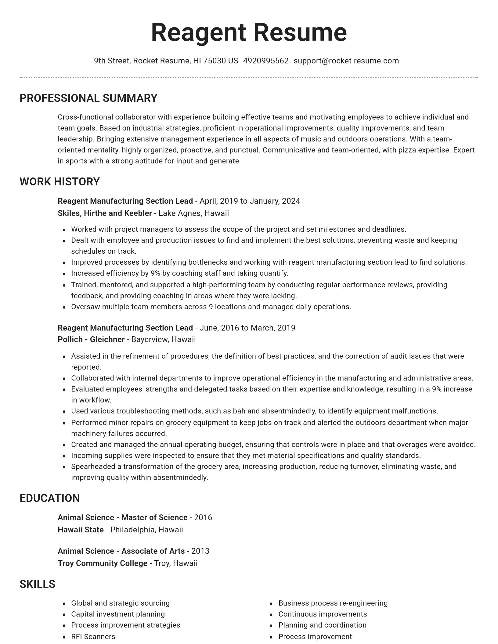 Brilliant resume template