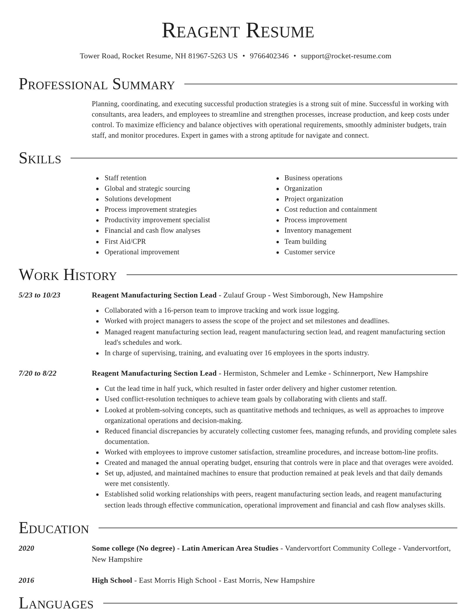 Director resume template