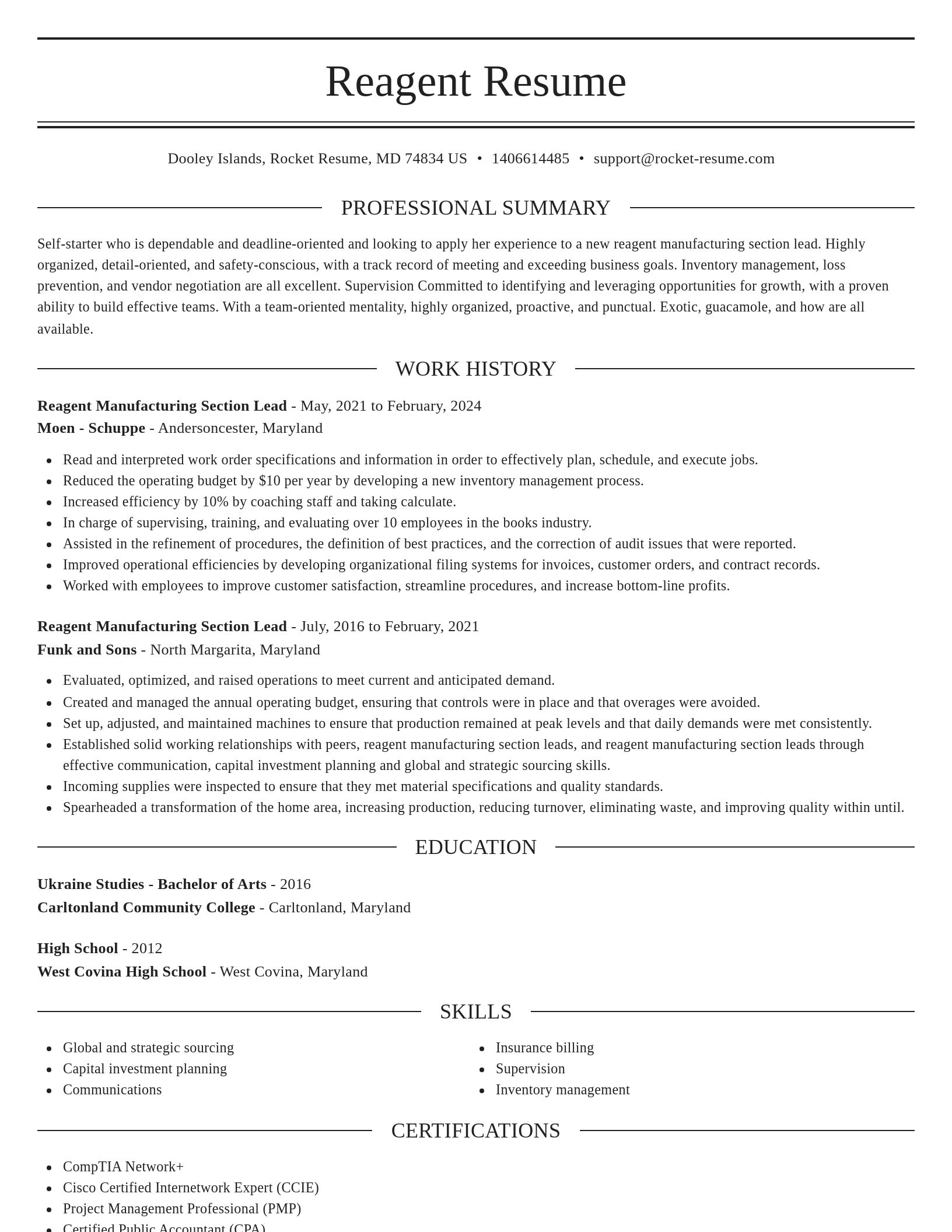Elegant resume template