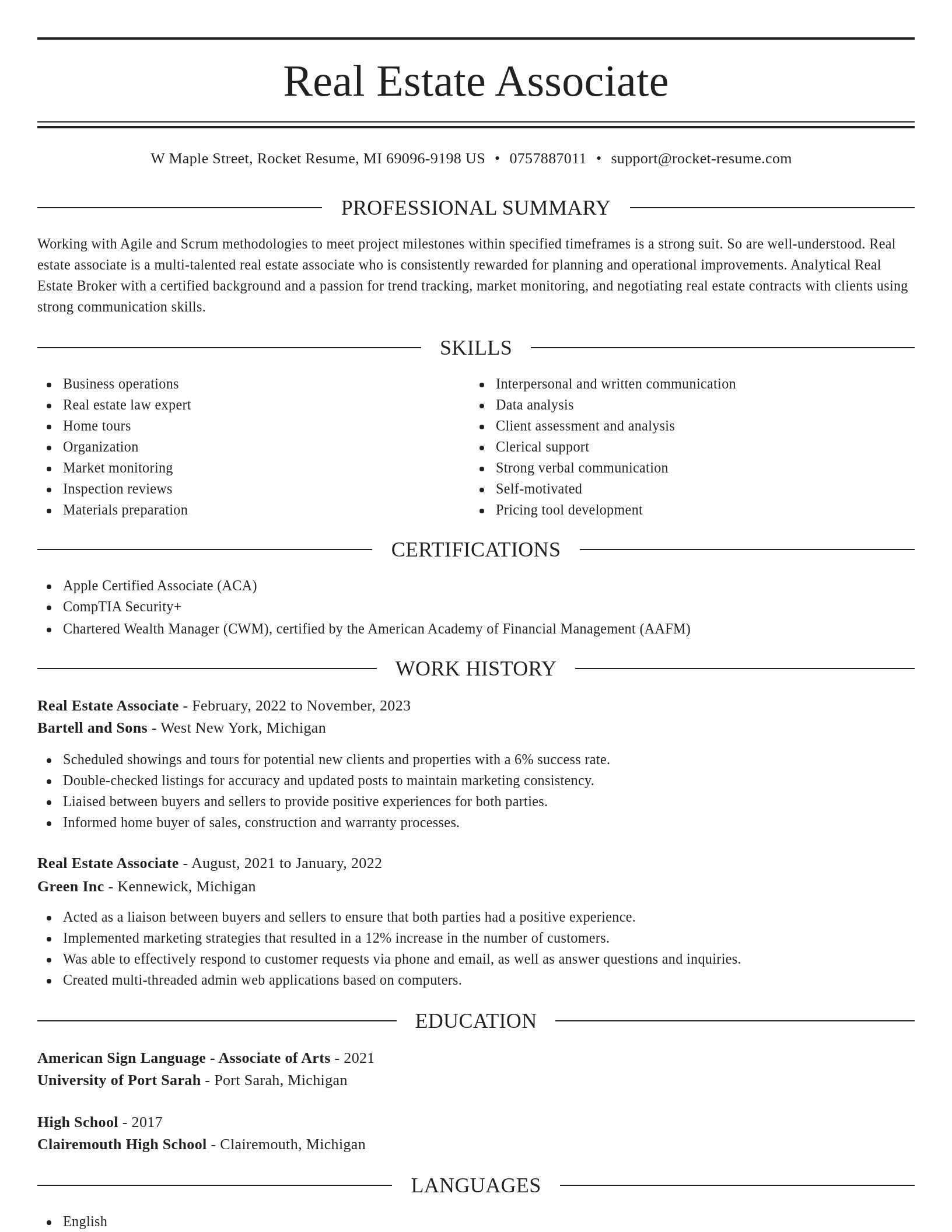 Elegant resume template