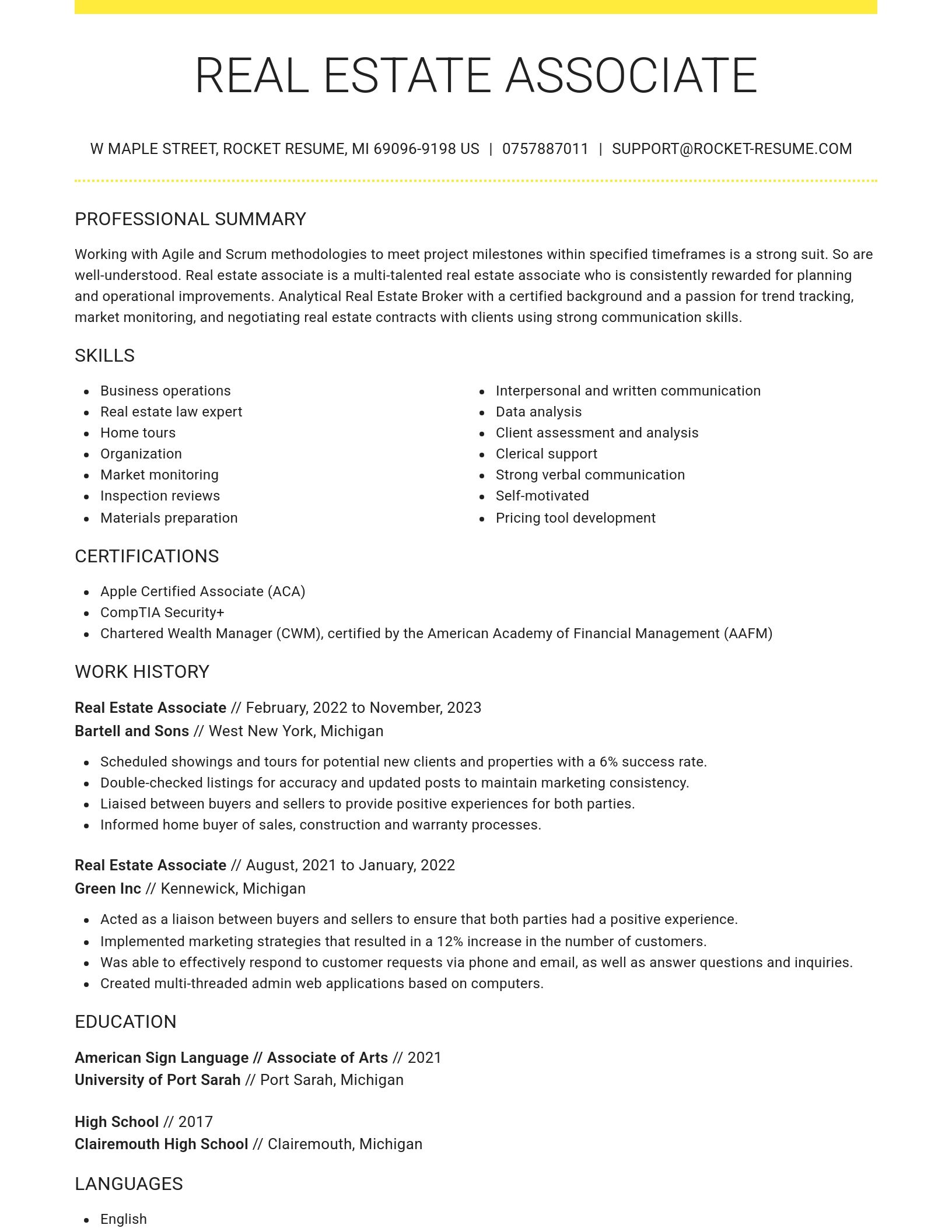 Grand resume template