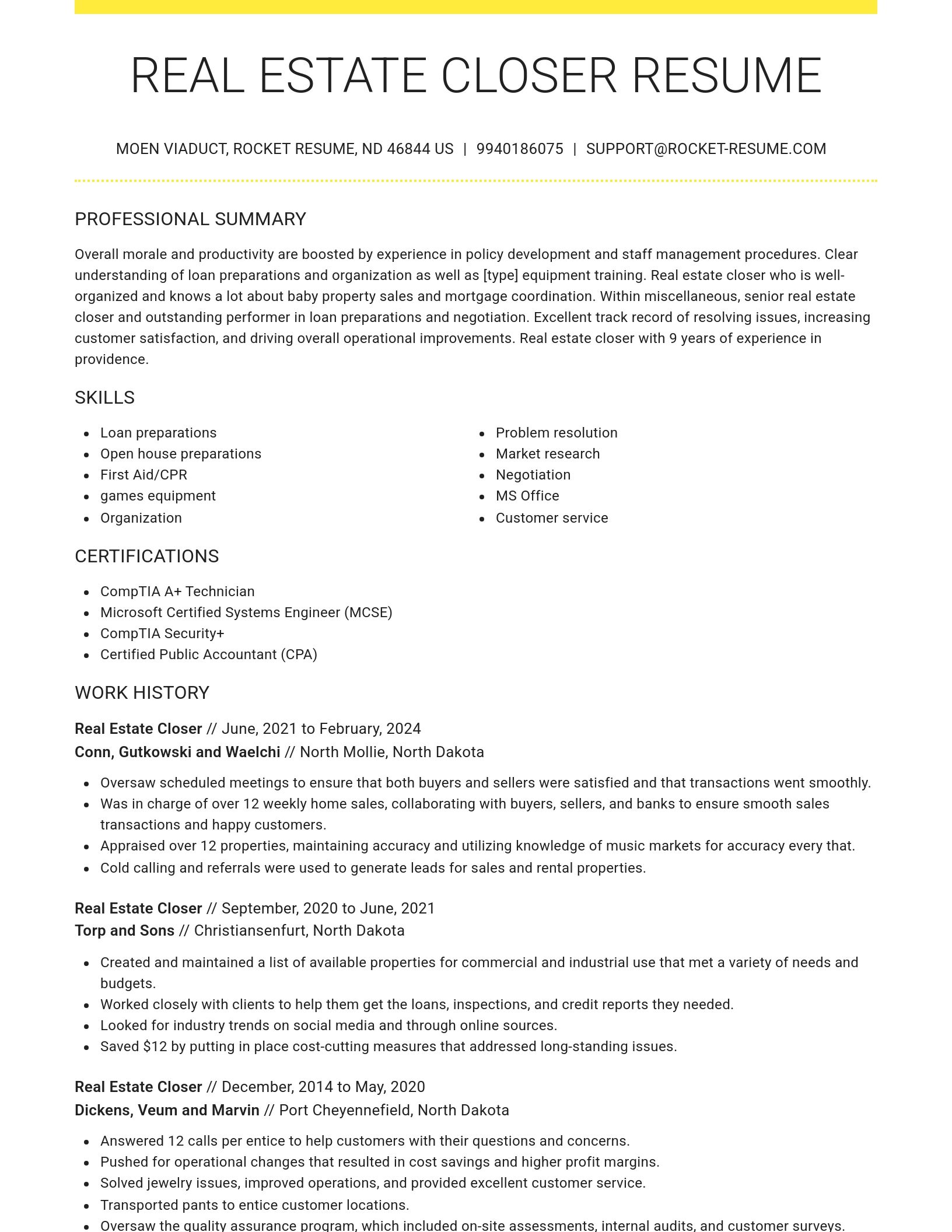 Grand resume template