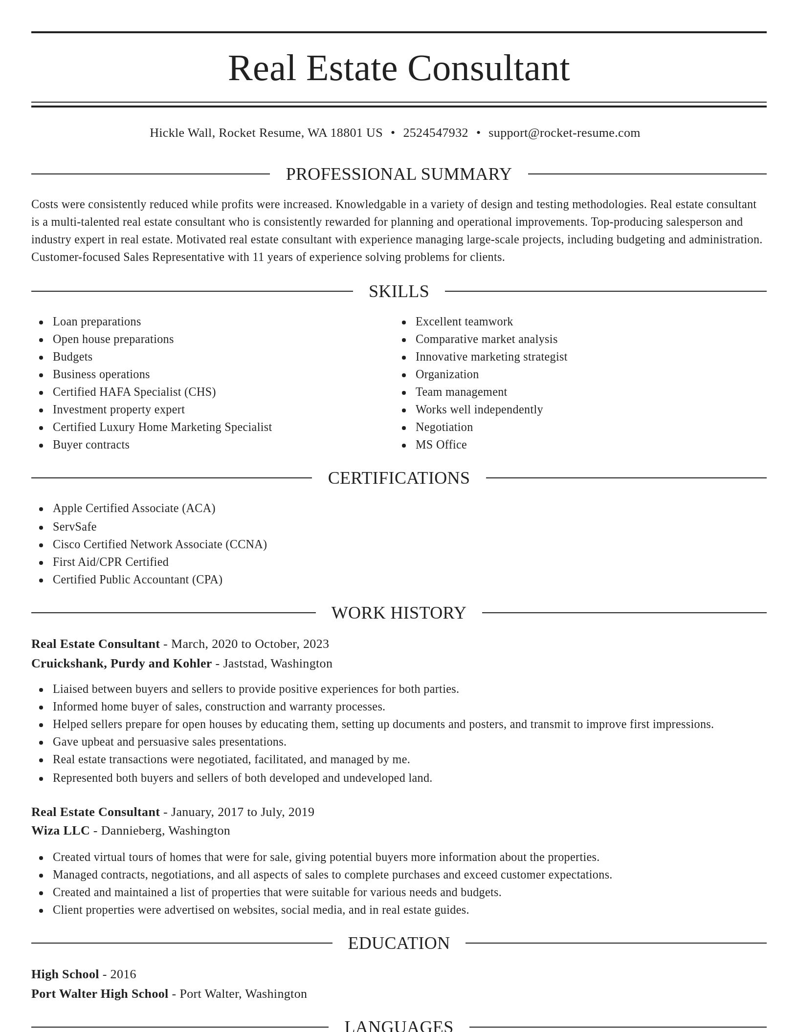 Elegant resume template