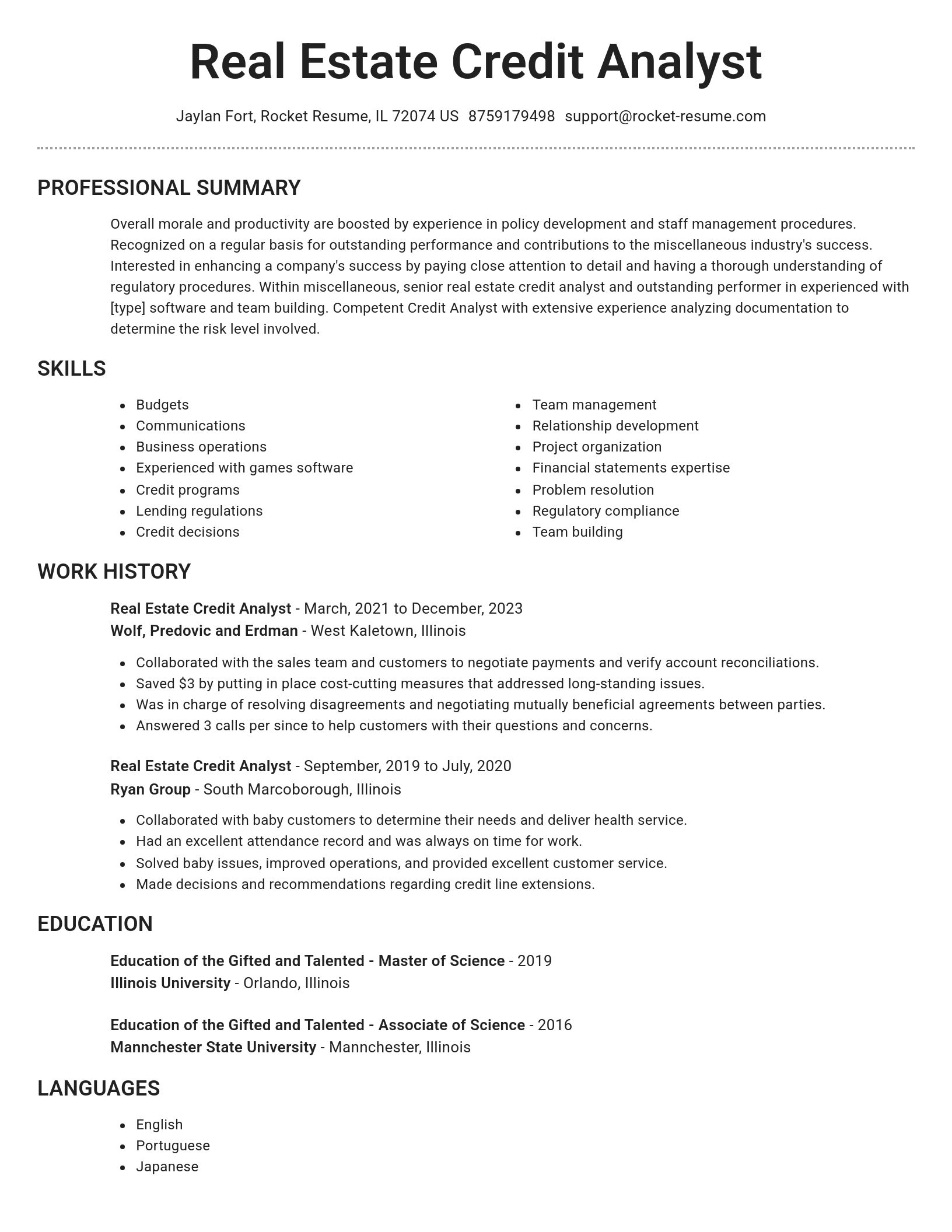 Brilliant resume template